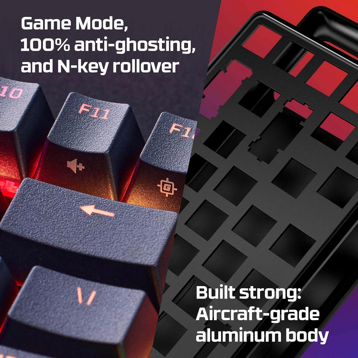 Teclado Mecánico Gaming HyperX Alloy Origins PBT RGB 0.9kg
