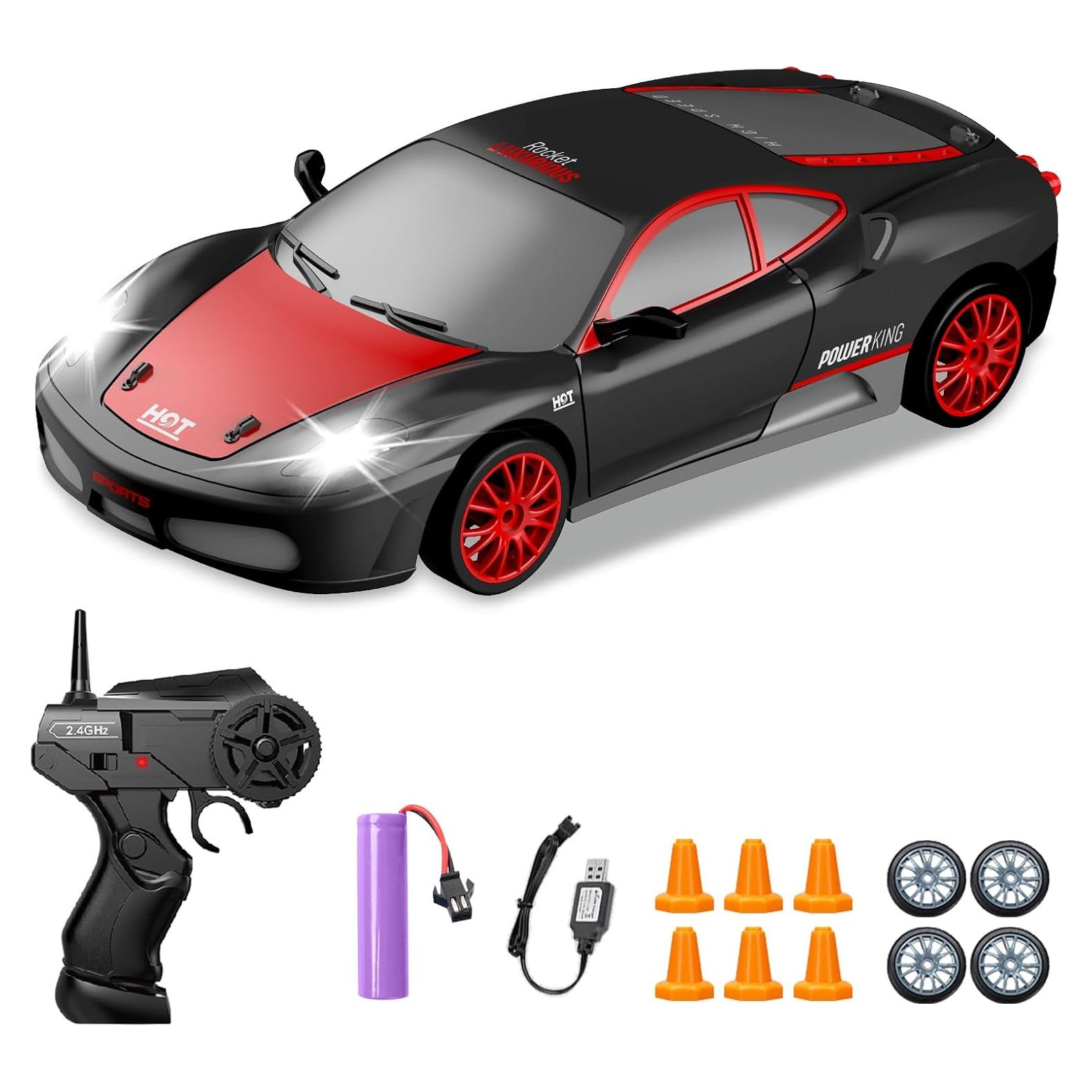 Coche RC de Deriva YUAN PLAN 1:24 4WD Recargable Negro