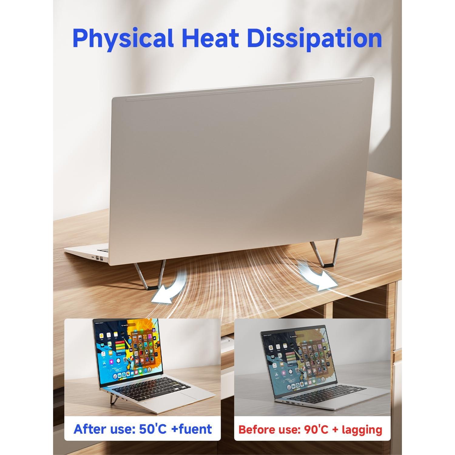 Soporte de Laptop Ergonómico HYDOOD Plegable 11.6-17" Plata