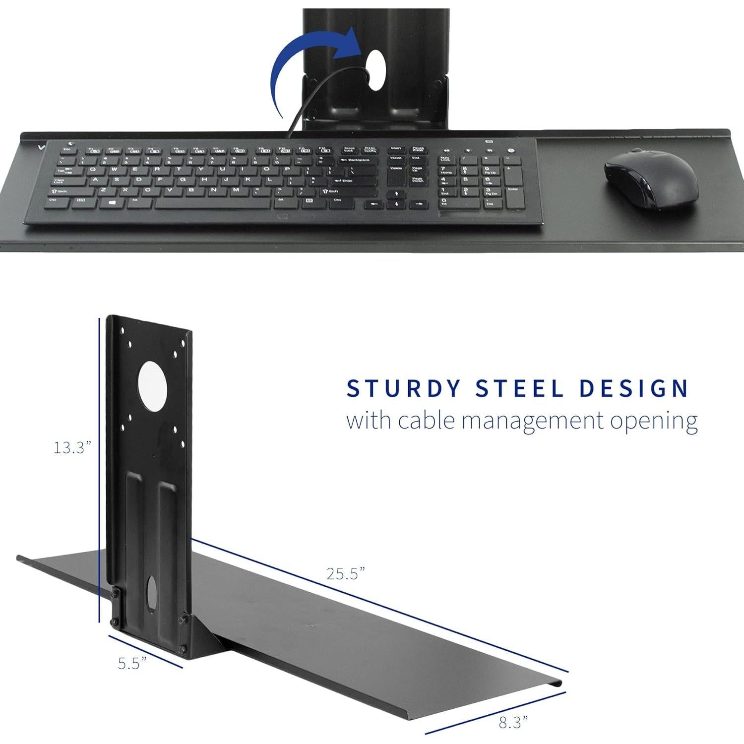 Bandeja para Teclado VIVO MOUNT-KB03 64.77x21.08cm Soporte VESA