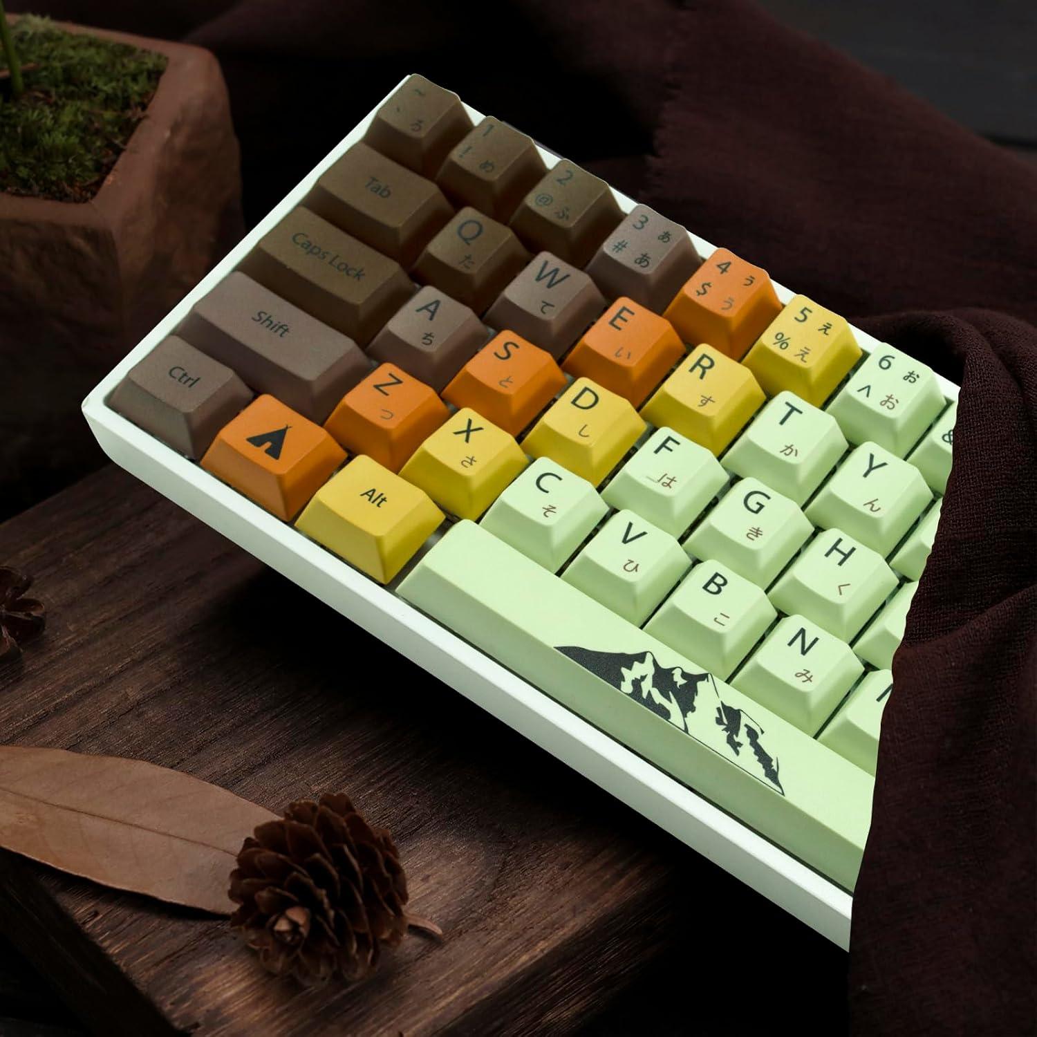 Conjunto de 104 Teclas PBT COTAIWA Amarillo Escalador