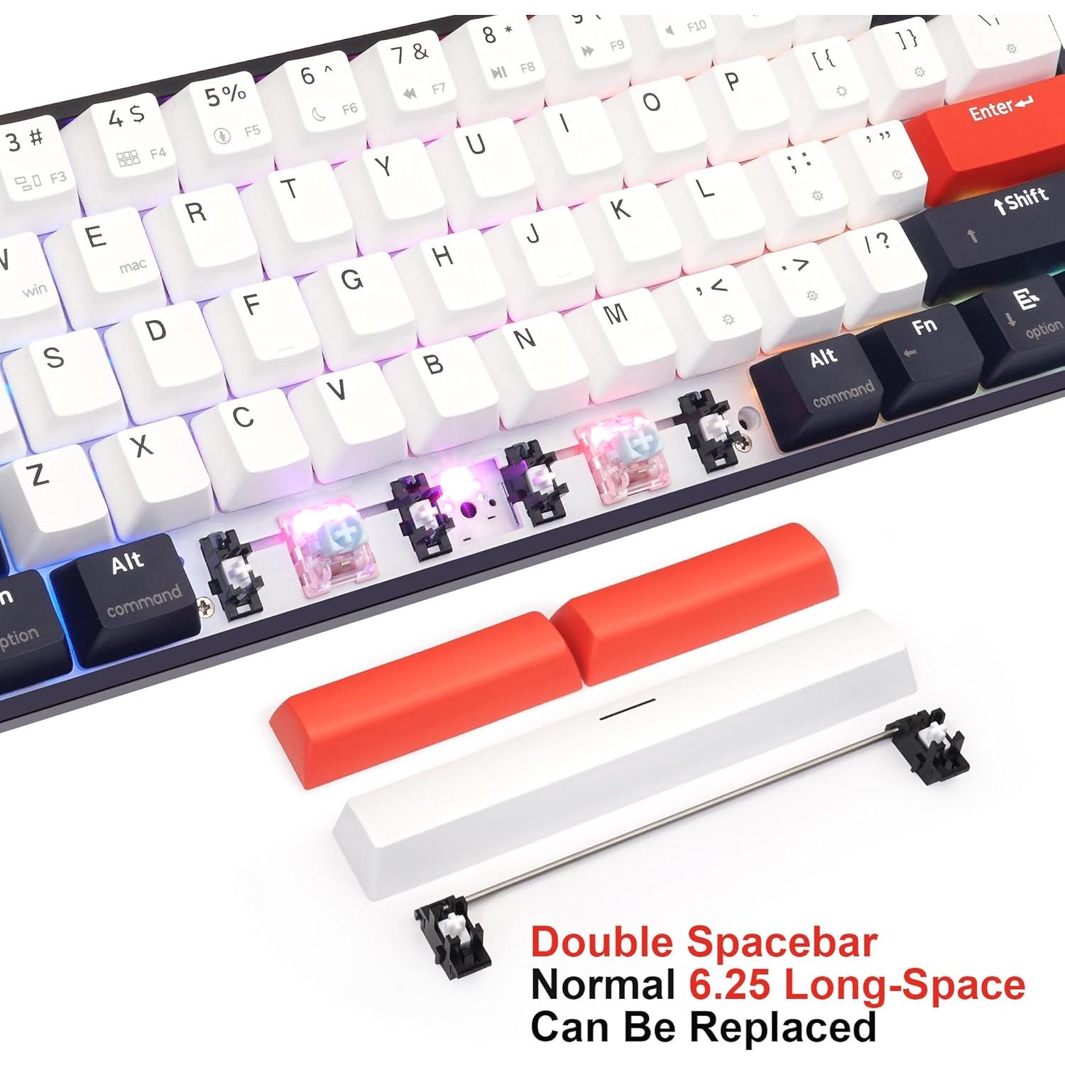 Teclado Mecánico Gaming Skyloong GK61 RGB KTT Marrón USB-C