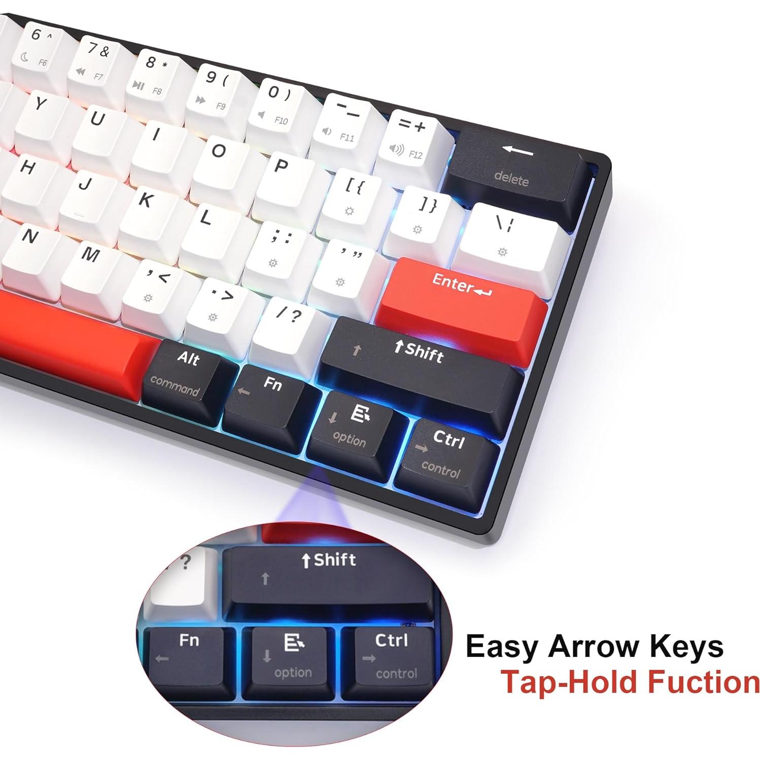 Teclado Mecánico Gaming Skyloong GK61 RGB KTT Marrón USB-C