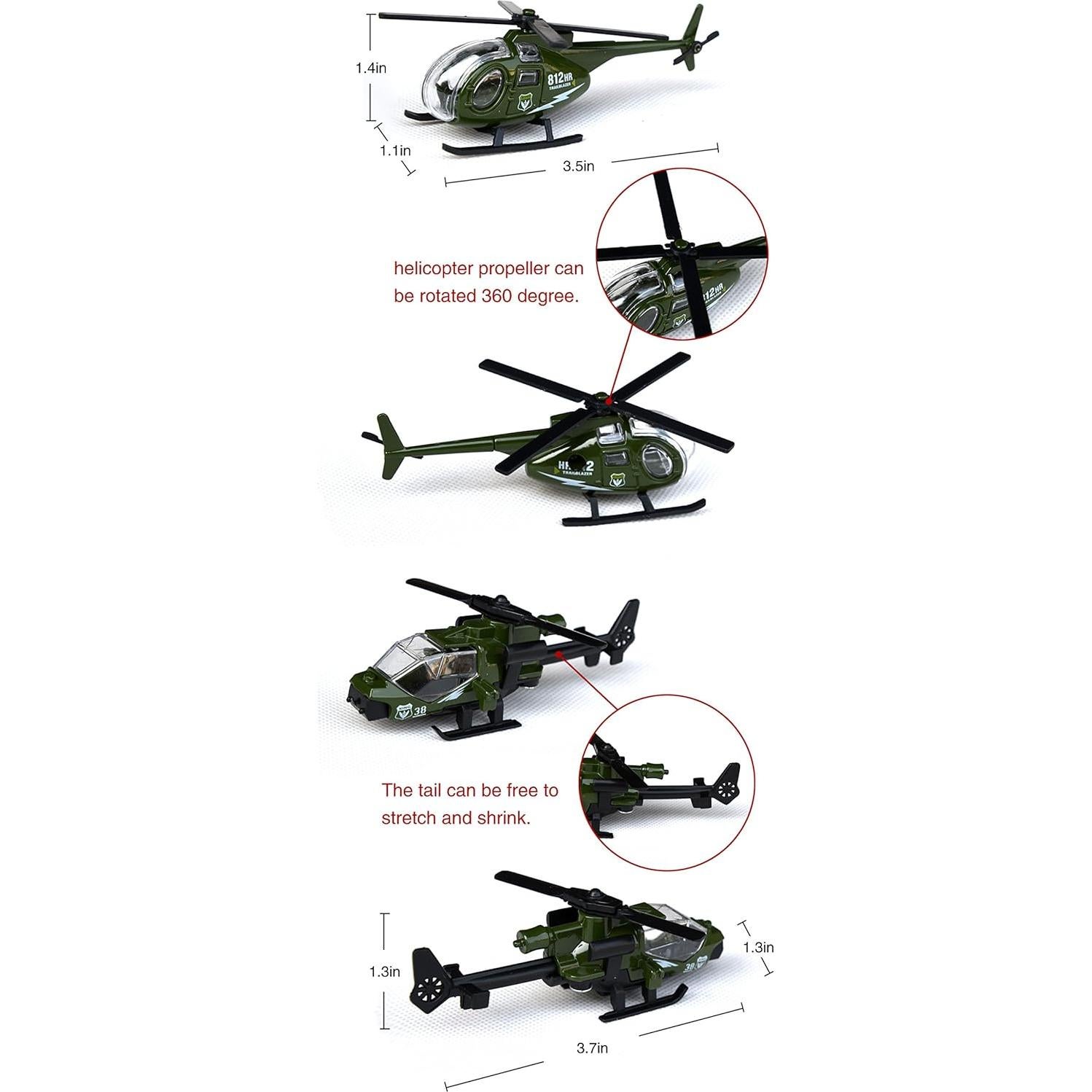 Set de Vehículos Militares 6 Piezas Tianmei 1:87 Diecast