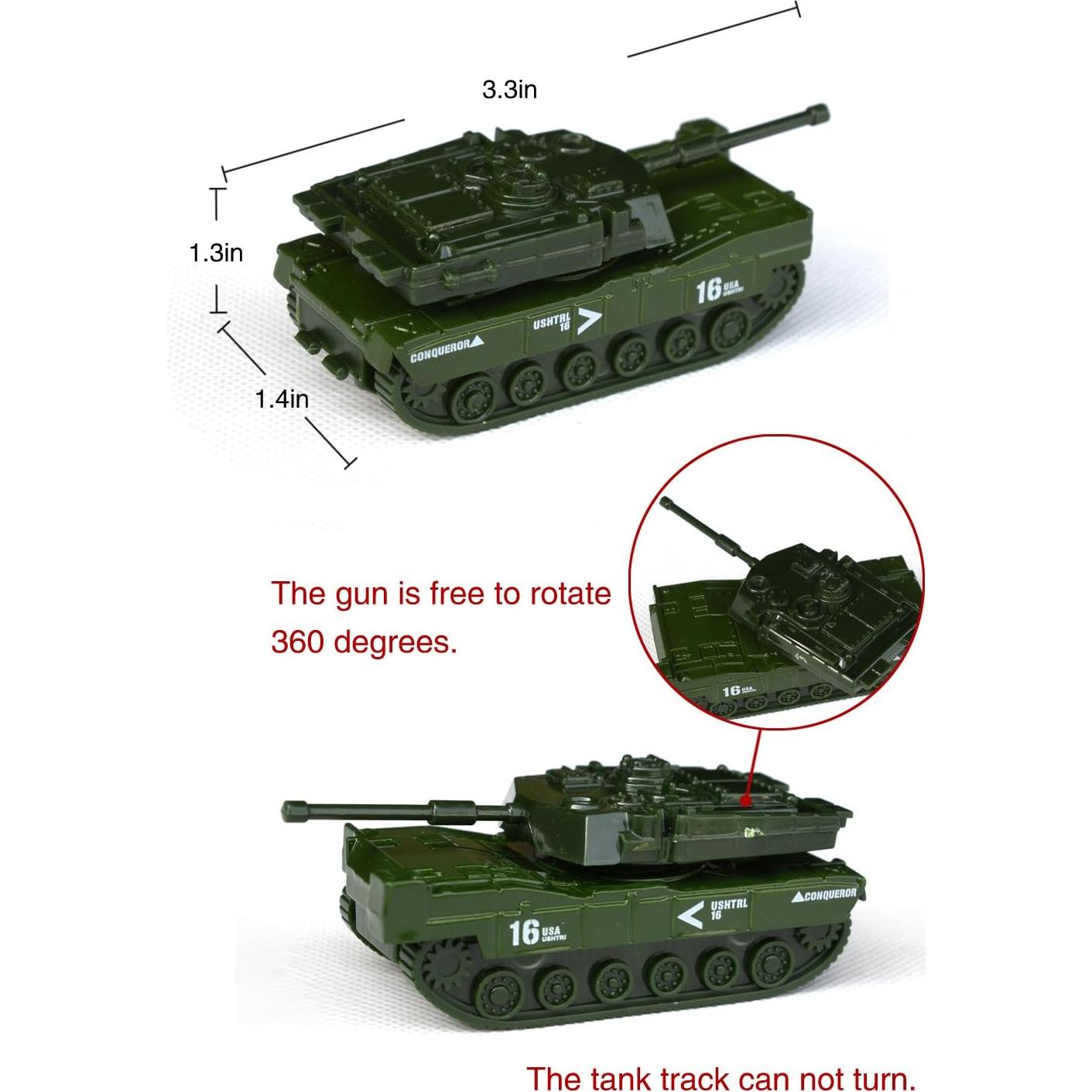 Set de Vehículos Militares 6 Piezas Tianmei 1:87 Diecast