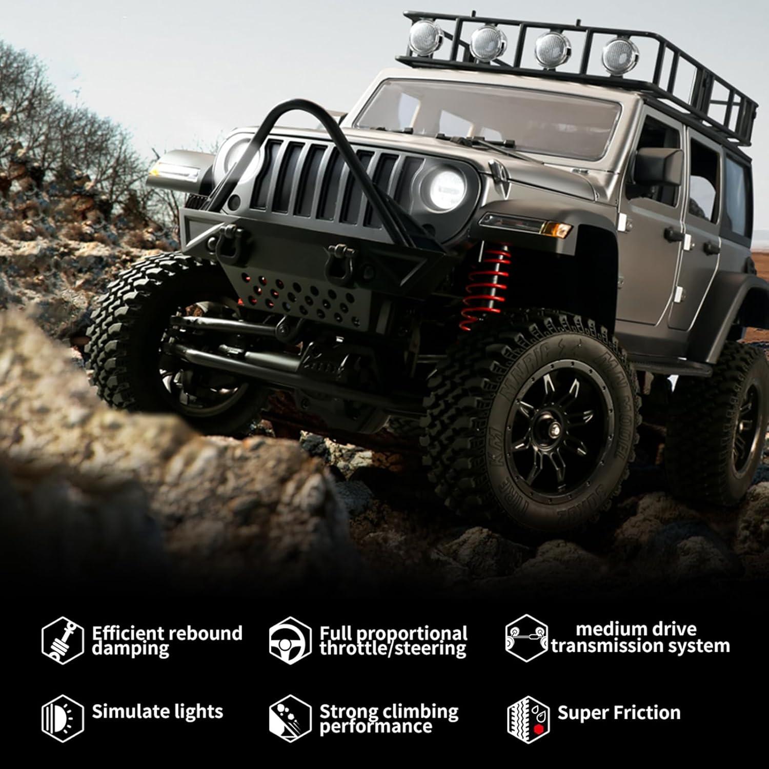 Coche RC GoolRC Crawler 1:12 4WD Todo Terreno con 2 Baterías