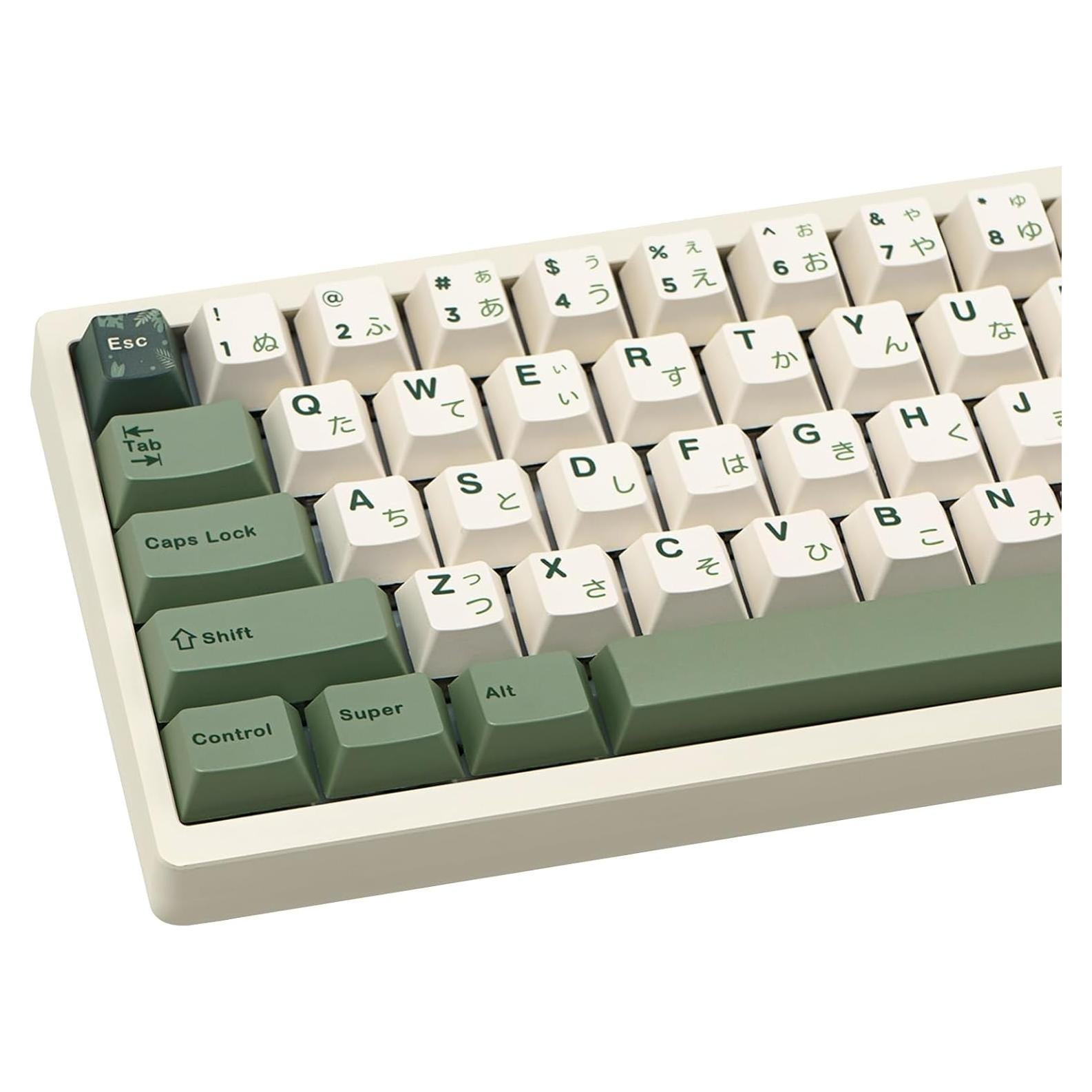 Teclas Mecánicas JOLINTAL 130 PBT Verde Botánico Cherry