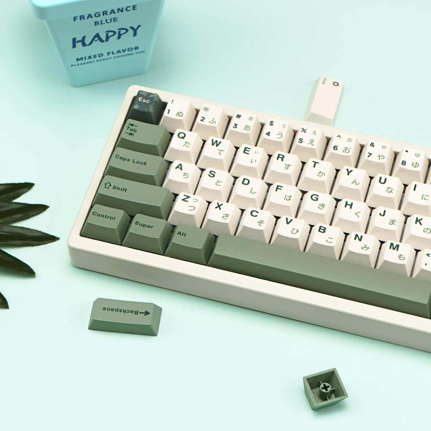 Teclas Mecánicas JOLINTAL 130 PBT Verde Botánico Cherry