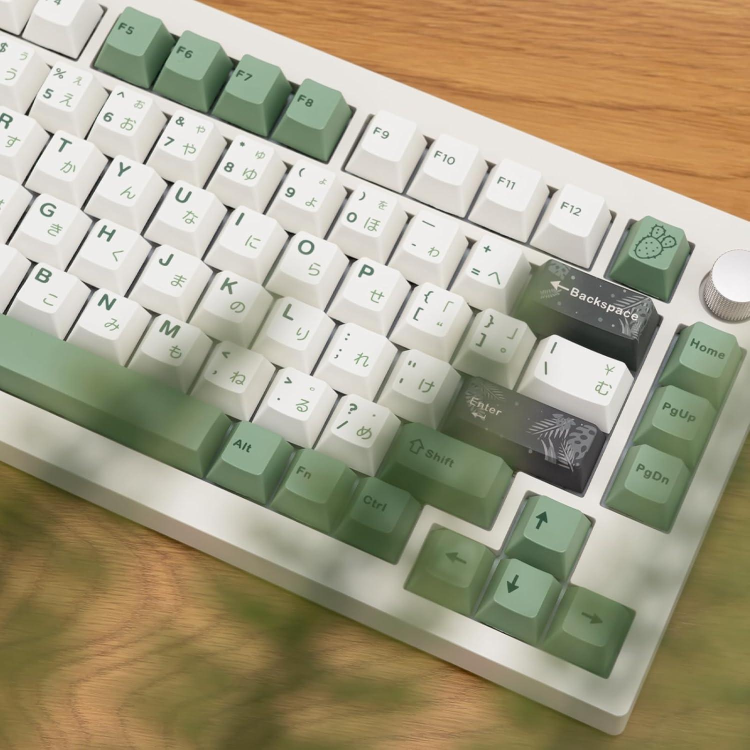 Teclas Mecánicas JOLINTAL 130 PBT Verde Botánico Cherry