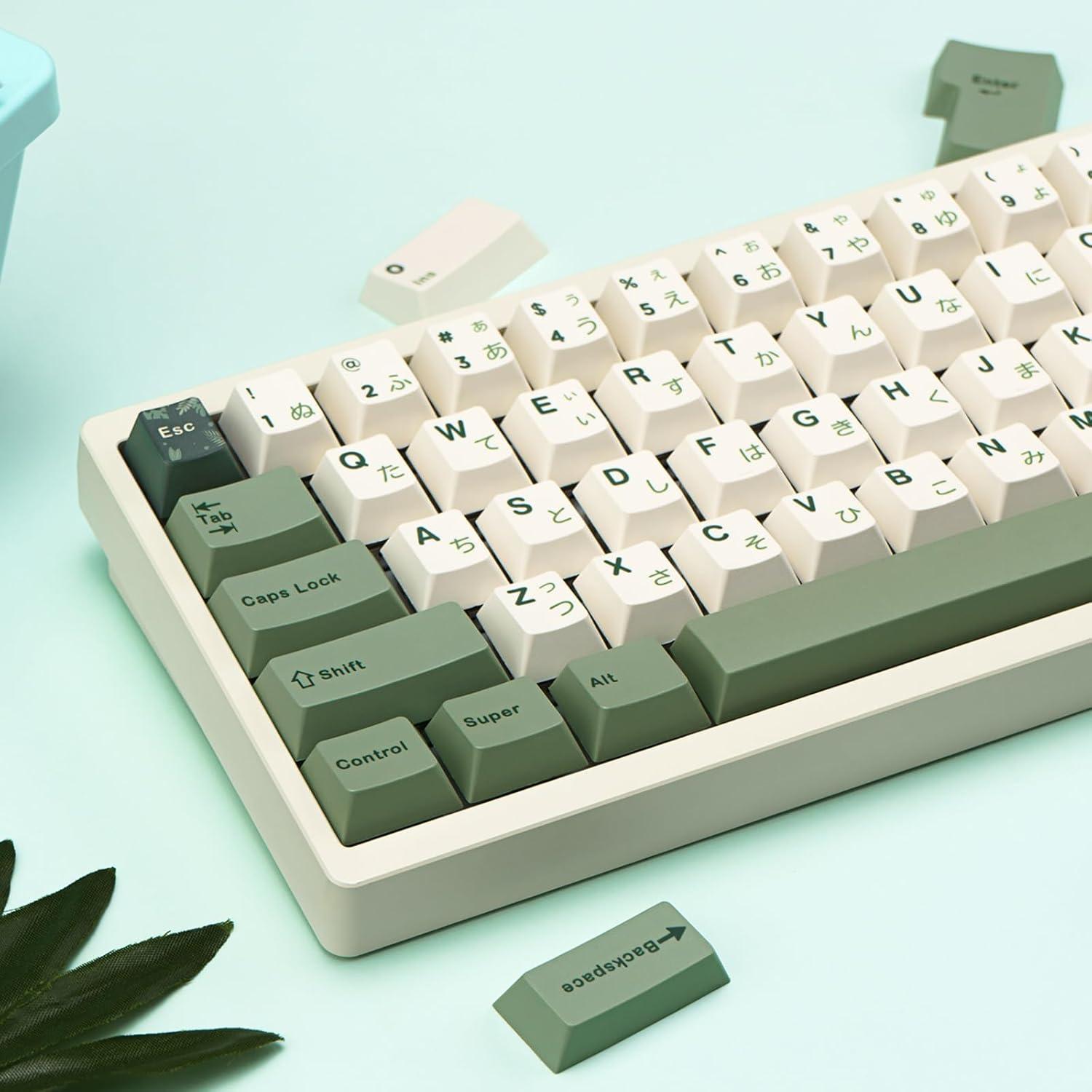 Teclas Mecánicas JOLINTAL 130 PBT Verde Botánico Cherry