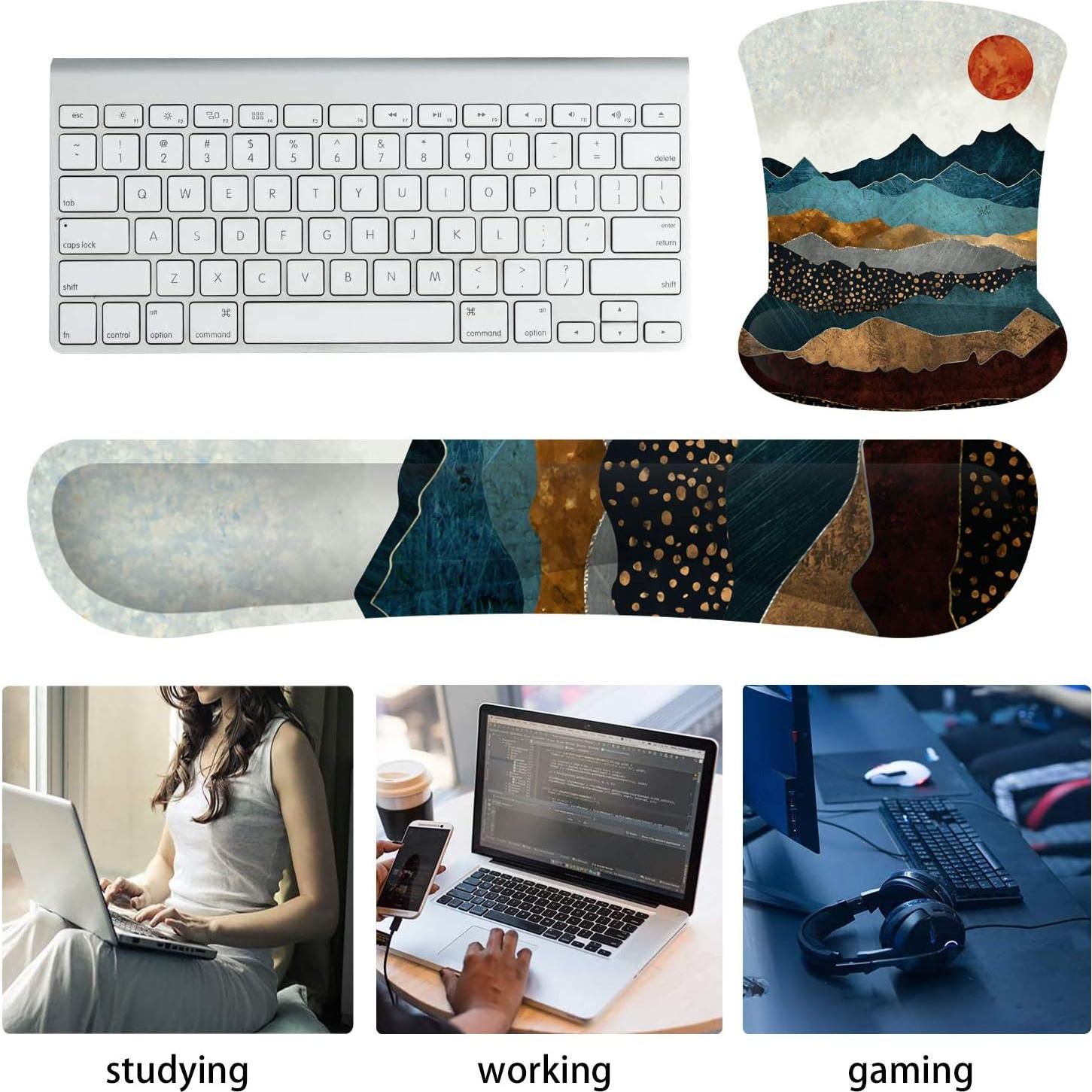 Set Almohadillas Ergonómicas L-SPOUTTO para Teclado y Ratón