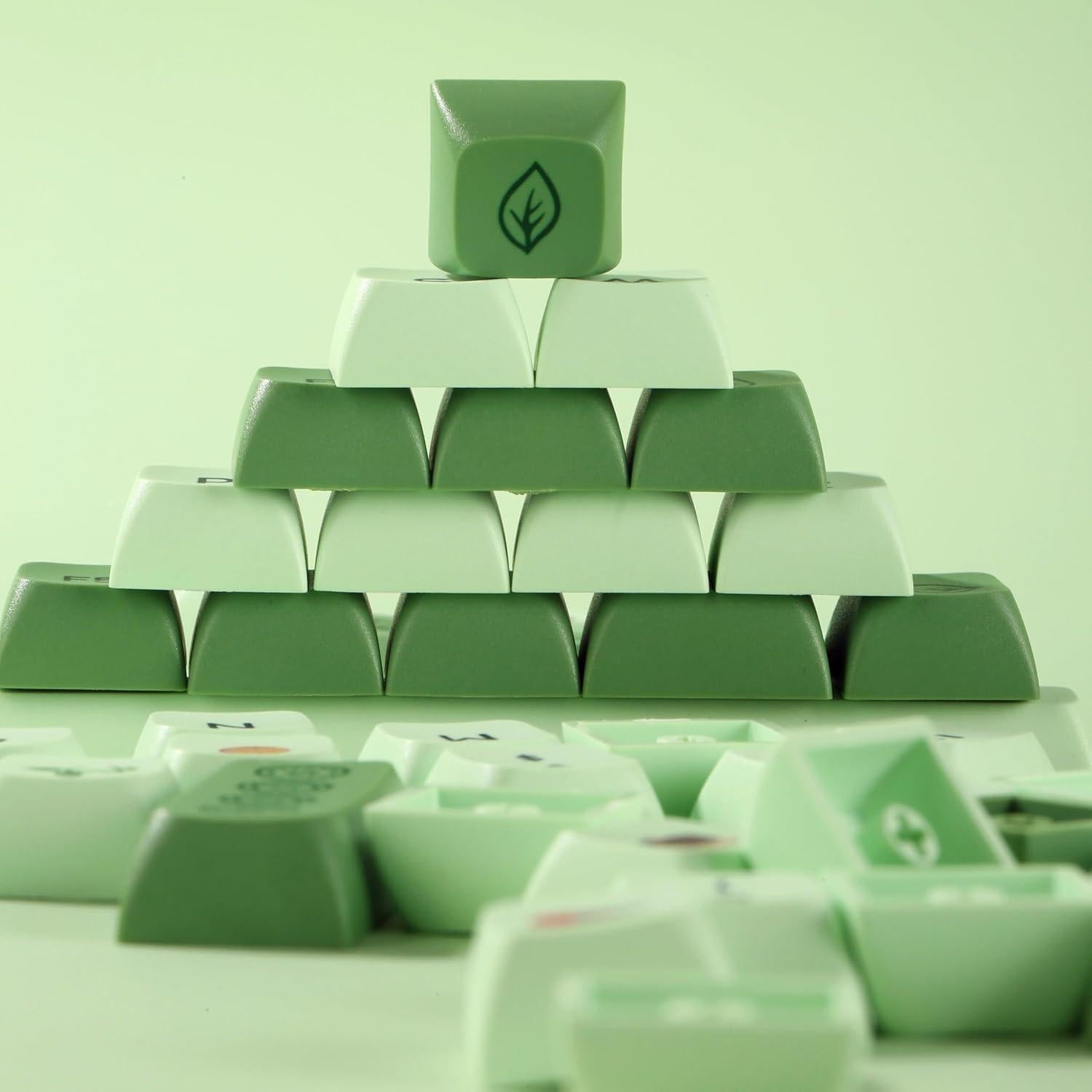Conjunto de Teclas PBT Sublimadas BOYI Matcha 124 Teclas