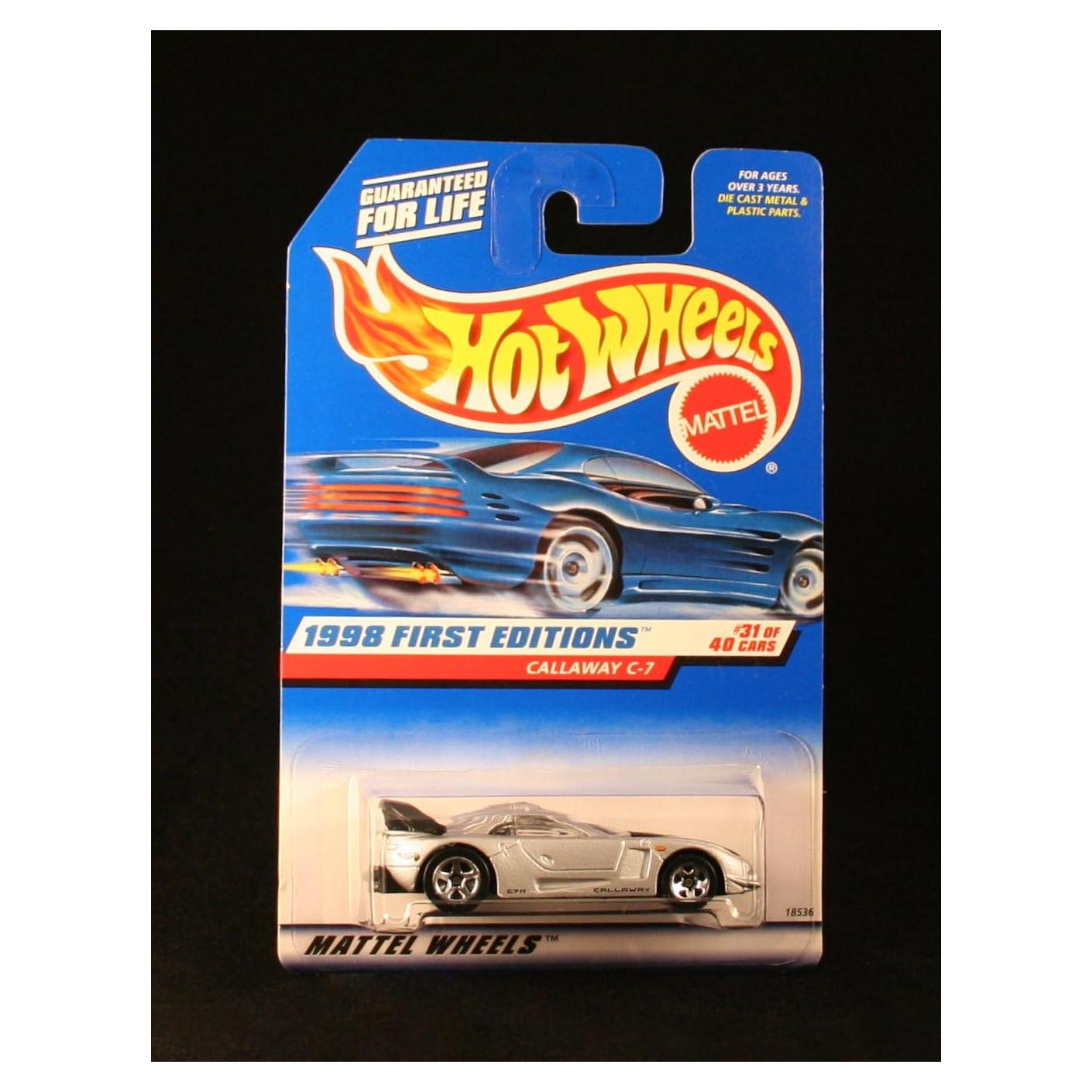 Auto Hot Wheels Callaway C-7 Plata 1998 1:64 Coleccionista