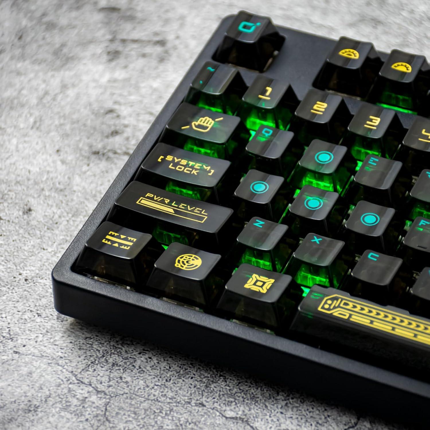 Conjunto de Teclas QKA KEEB RTO 95 Teclas Cherry PC Negro