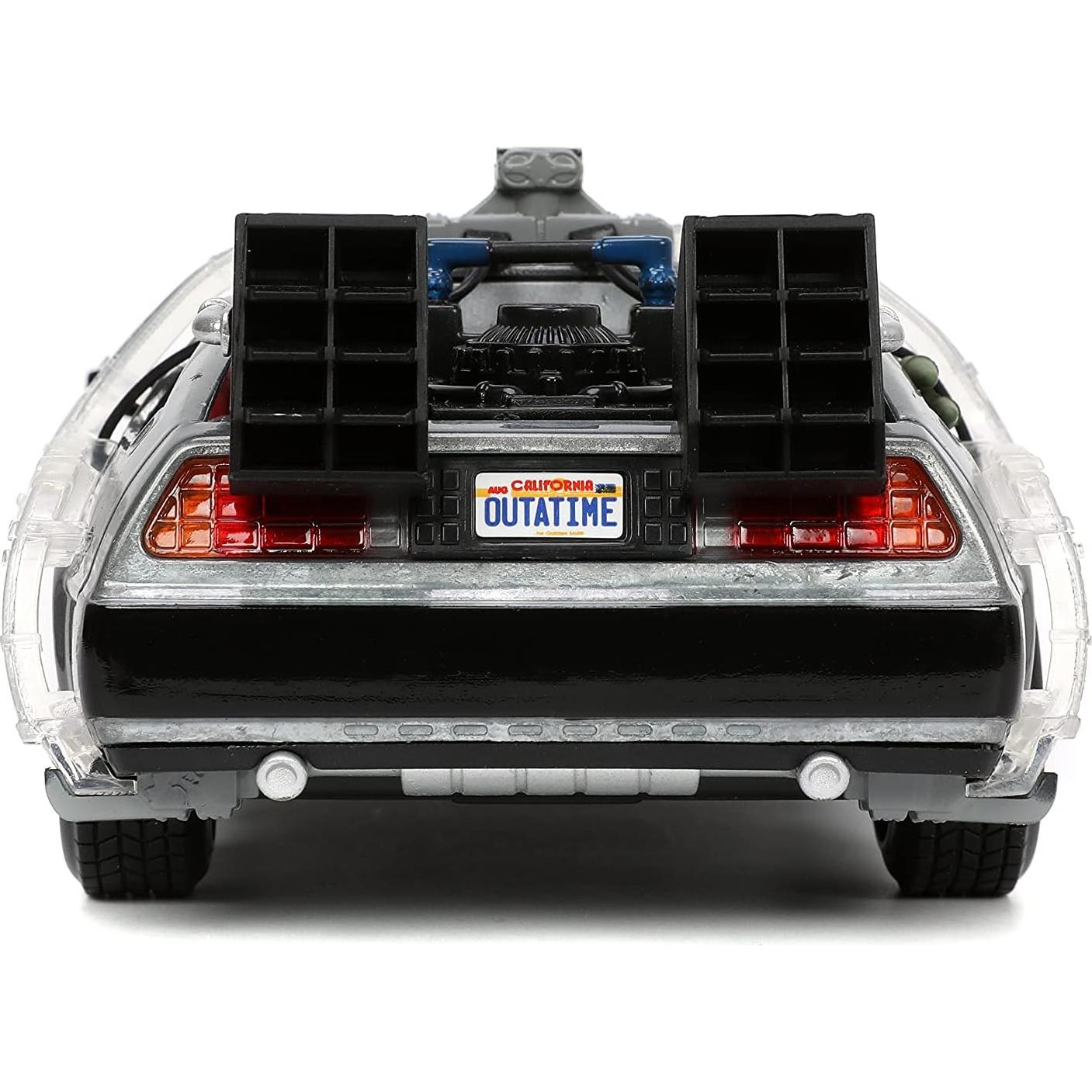 Coche Die-cast De Vuelta al Futuro 1:24 Jada Toys con Luz