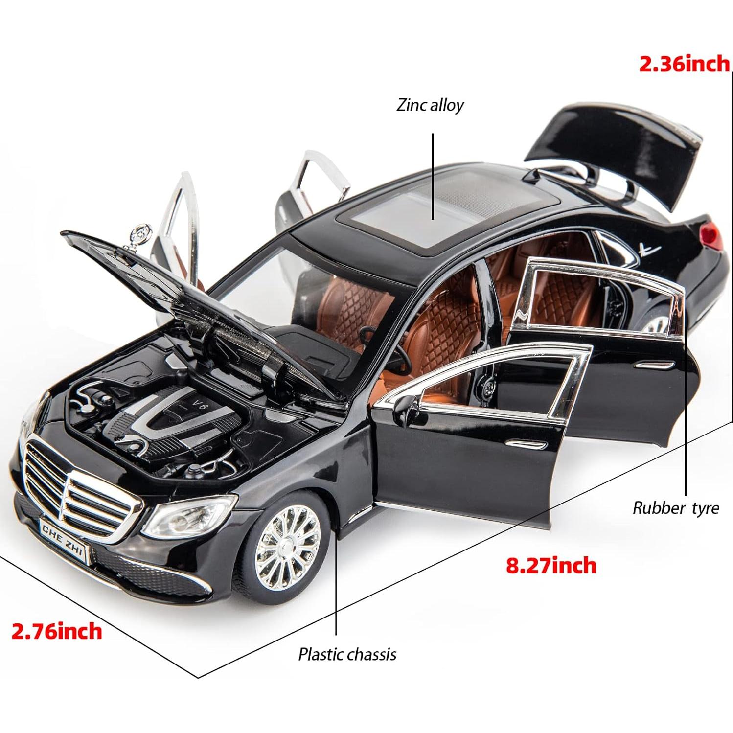 Coche de Juguete a Escala 1/24 WAKAKAC Benz E300 con Sonido y Luz