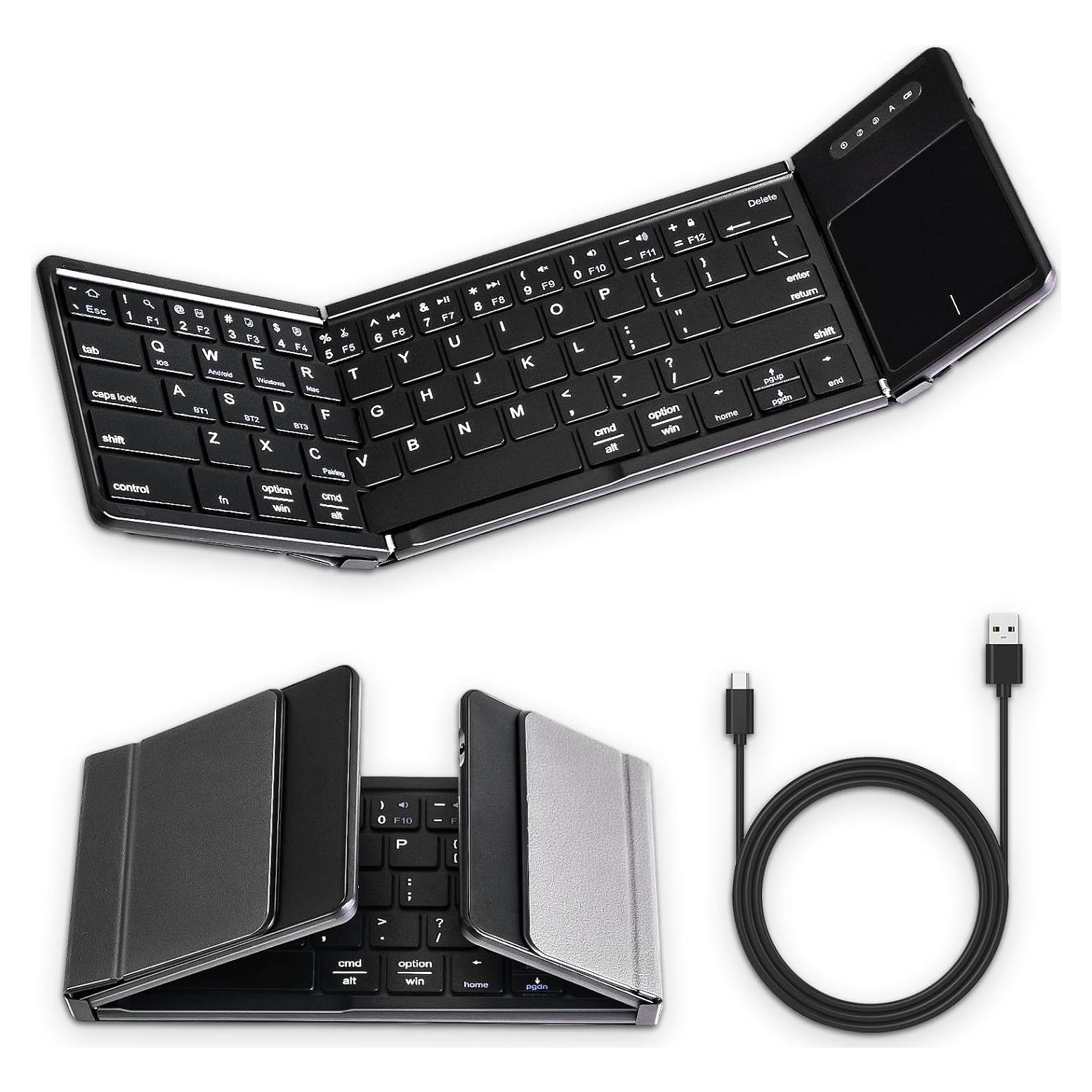 Teclado Bluetooth Plegable Inalámbrico MESWAO con Touchpad