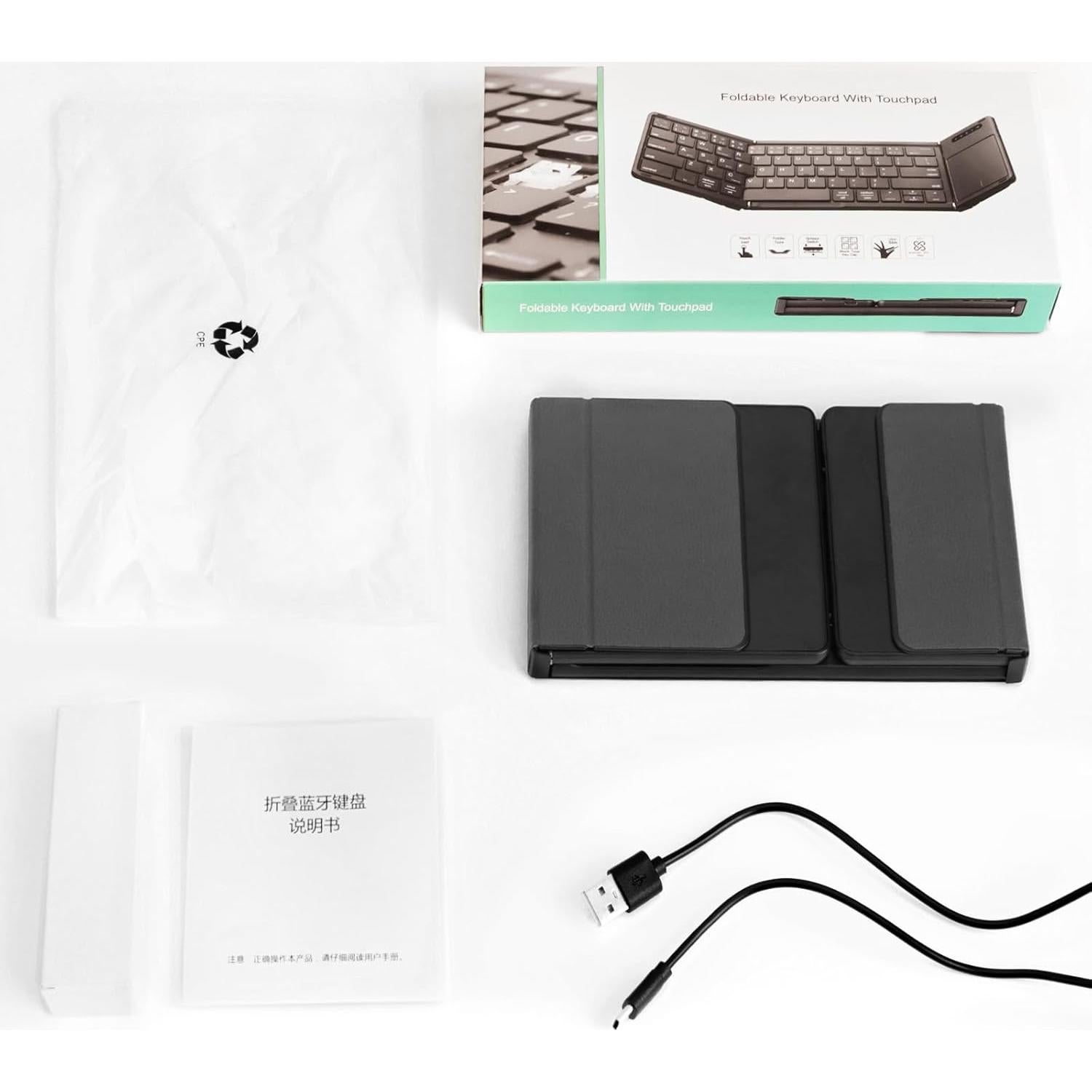 Teclado Bluetooth Plegable Inalámbrico MESWAO con Touchpad