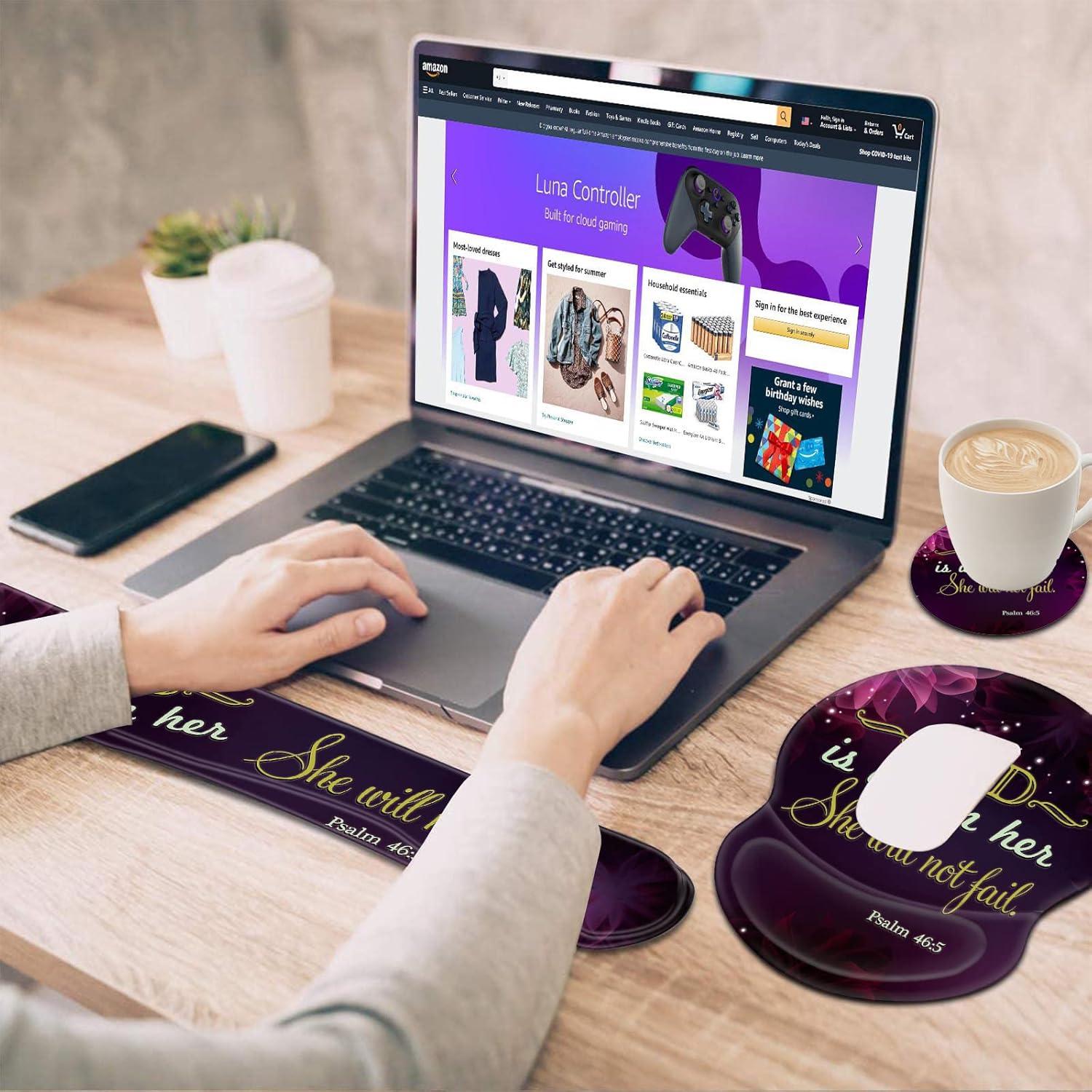 Juego de Almohadillas Ergonómicas CUISHAN para Teclado y Ratón