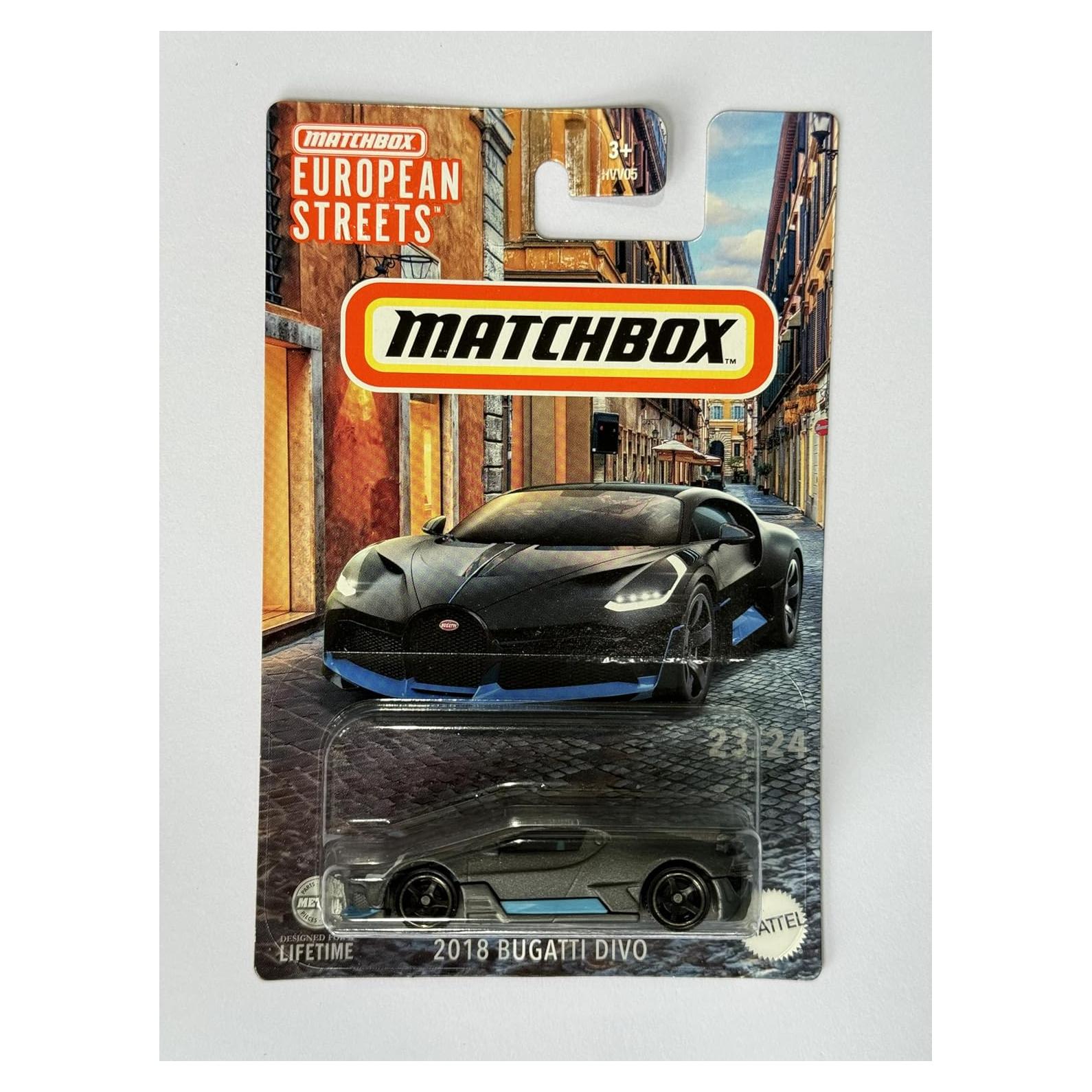 Coche de Colección Matchbox Bugatti Divo Gris 1:64 HVV44
