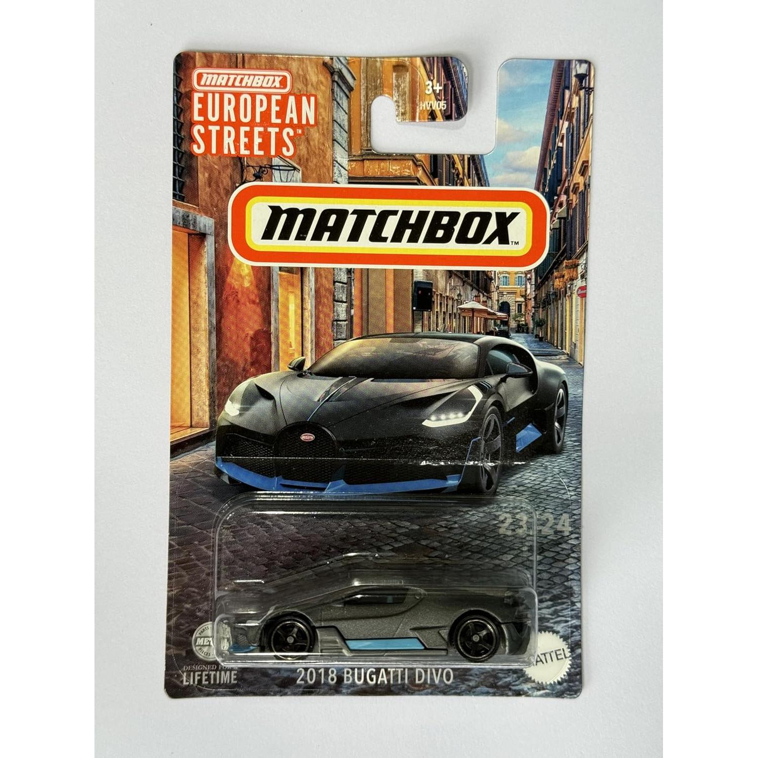 Coche de Colección Matchbox Bugatti Divo Gris 1:64 HVV44
