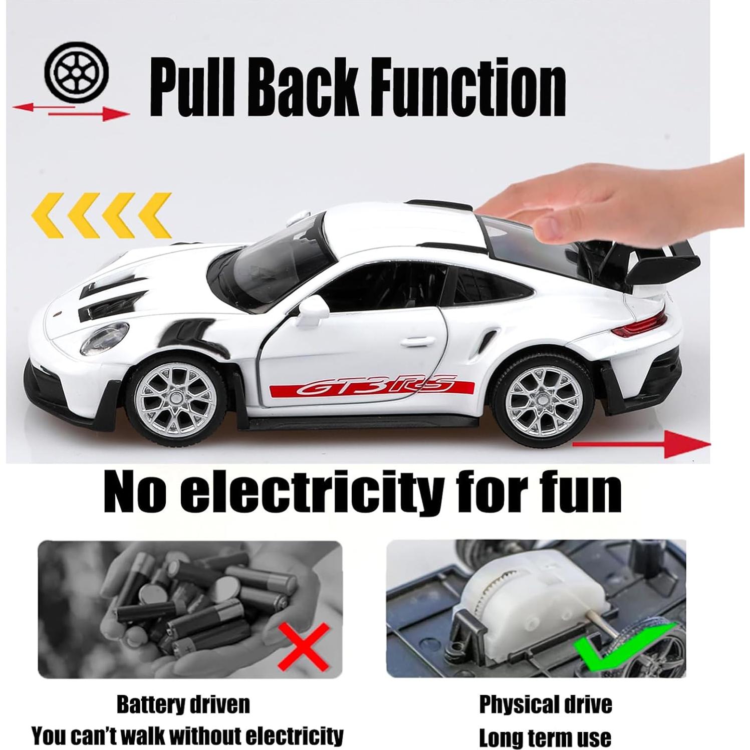 Coche de fundición Porsche 911 GT3 TOKAXI 1:36 retroceso