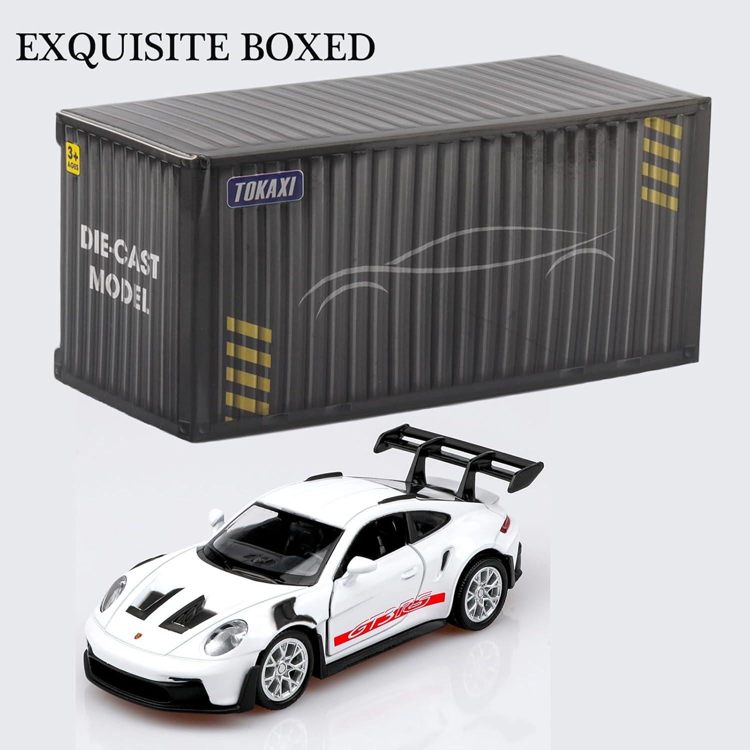 Coche de fundición Porsche 911 GT3 TOKAXI 1:36 retroceso