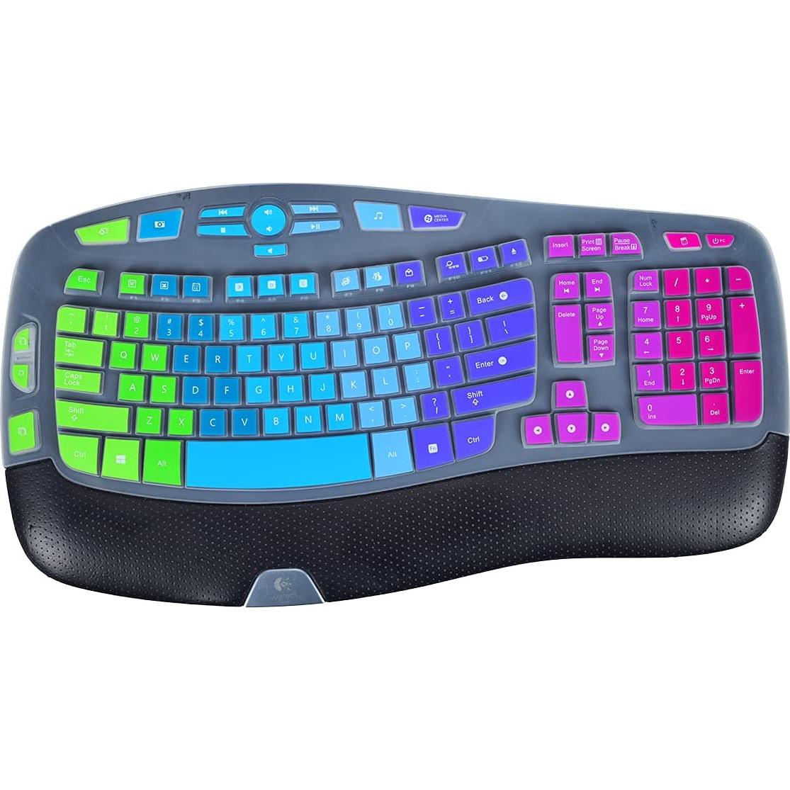 Cubierta de Teclado de Silicona iKammo para Logitech K350 MK550