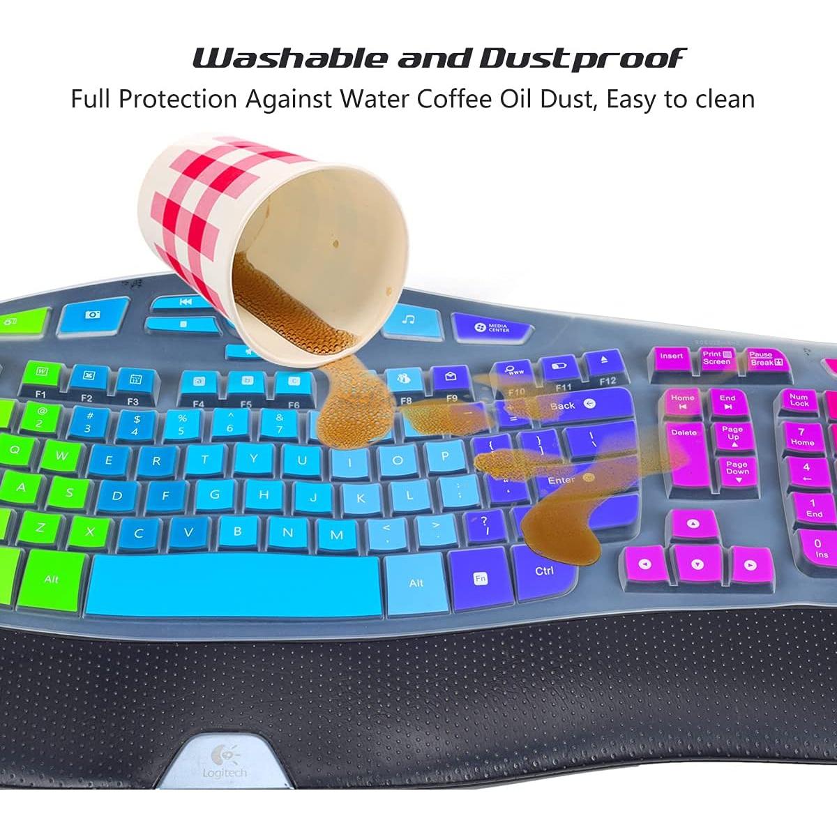 Cubierta de Teclado de Silicona iKammo para Logitech K350 MK550