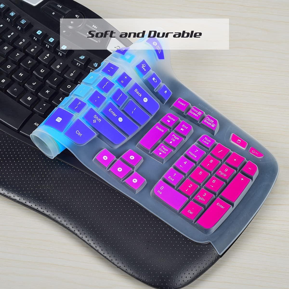 Cubierta de Teclado de Silicona iKammo para Logitech K350 MK550