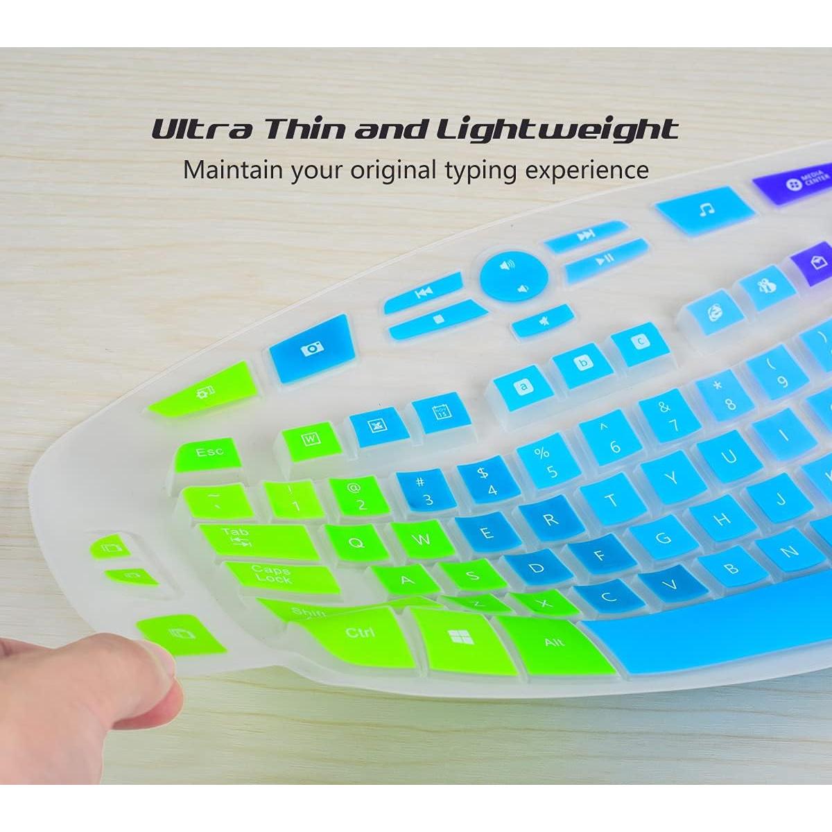 Cubierta de Teclado de Silicona iKammo para Logitech K350 MK550