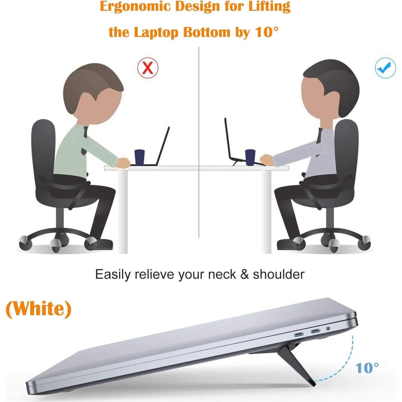 Soporte Ergonómico para Teclado y Laptop Facil Blanco