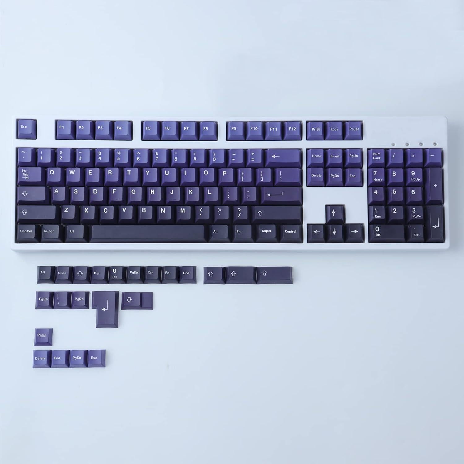 Conjunto de Teclas PBT Hyekit 126 Teclas Gradiente Púrpura