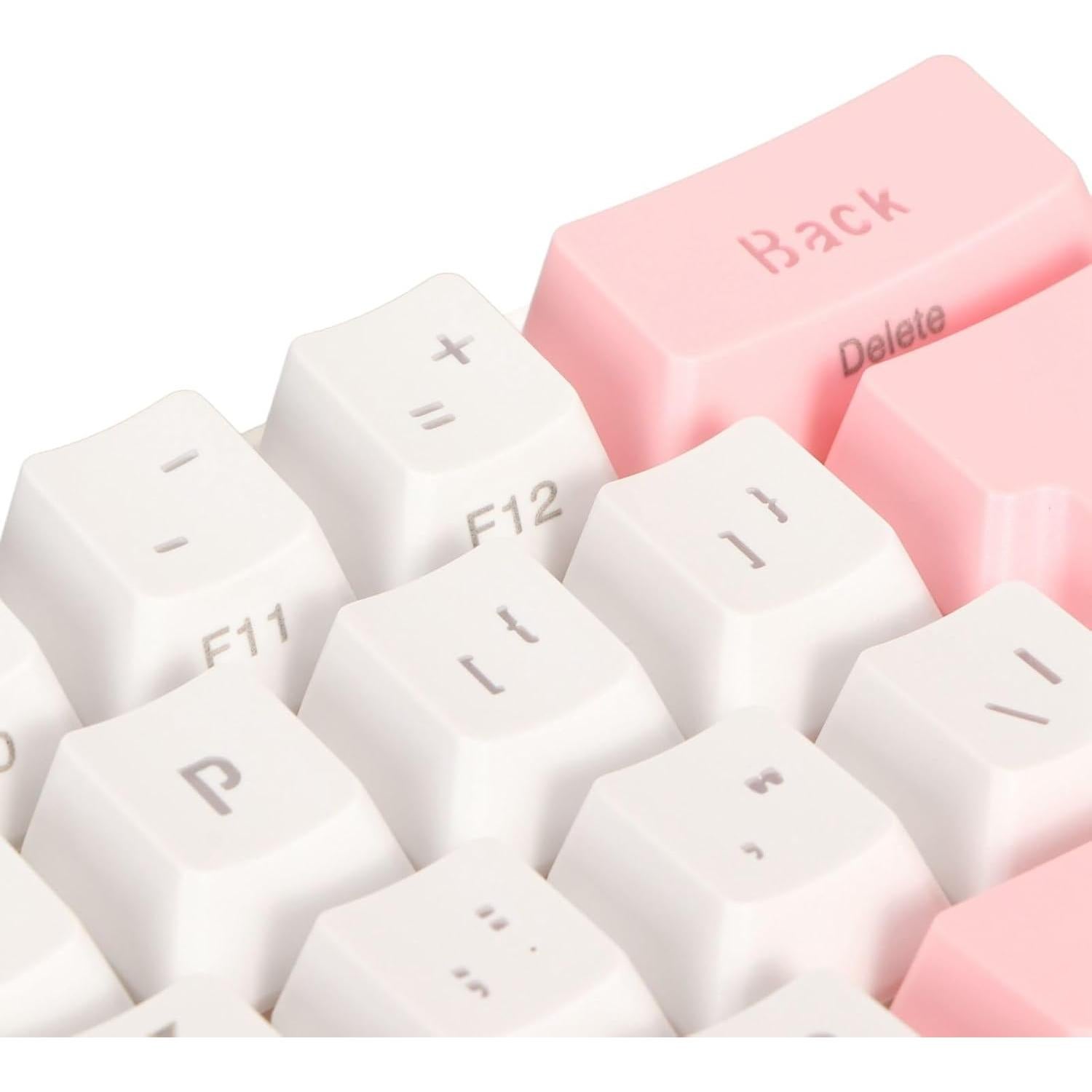 Teclado Gaming Compacto ZJchao 61 Teclas RGB Ergonomico Rosa