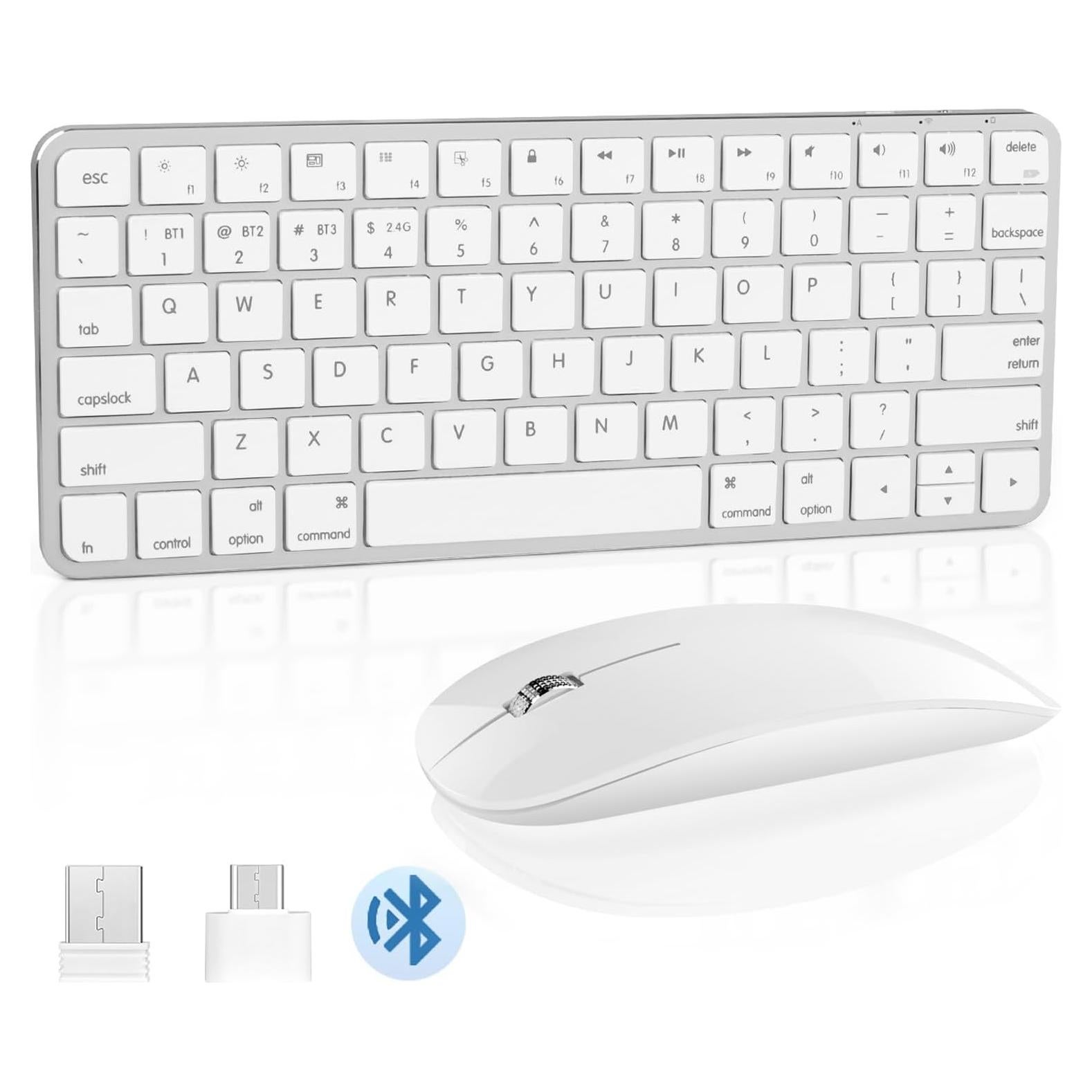 Teclado y Ratón Inalámbricos DC 5 en 1 para Mac y Windows