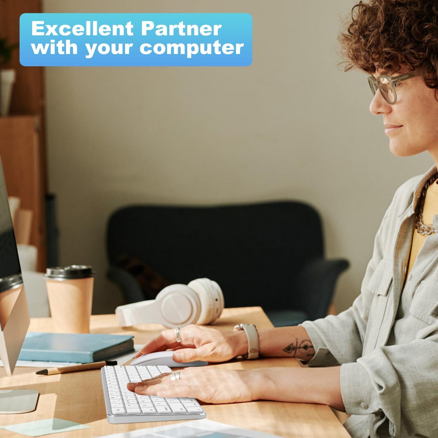 Teclado y Ratón Inalámbricos DC 5 en 1 para Mac y Windows