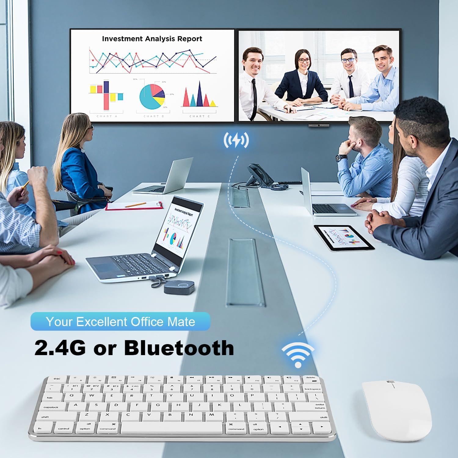 Teclado y Ratón Inalámbricos DC 5 en 1 para Mac y Windows