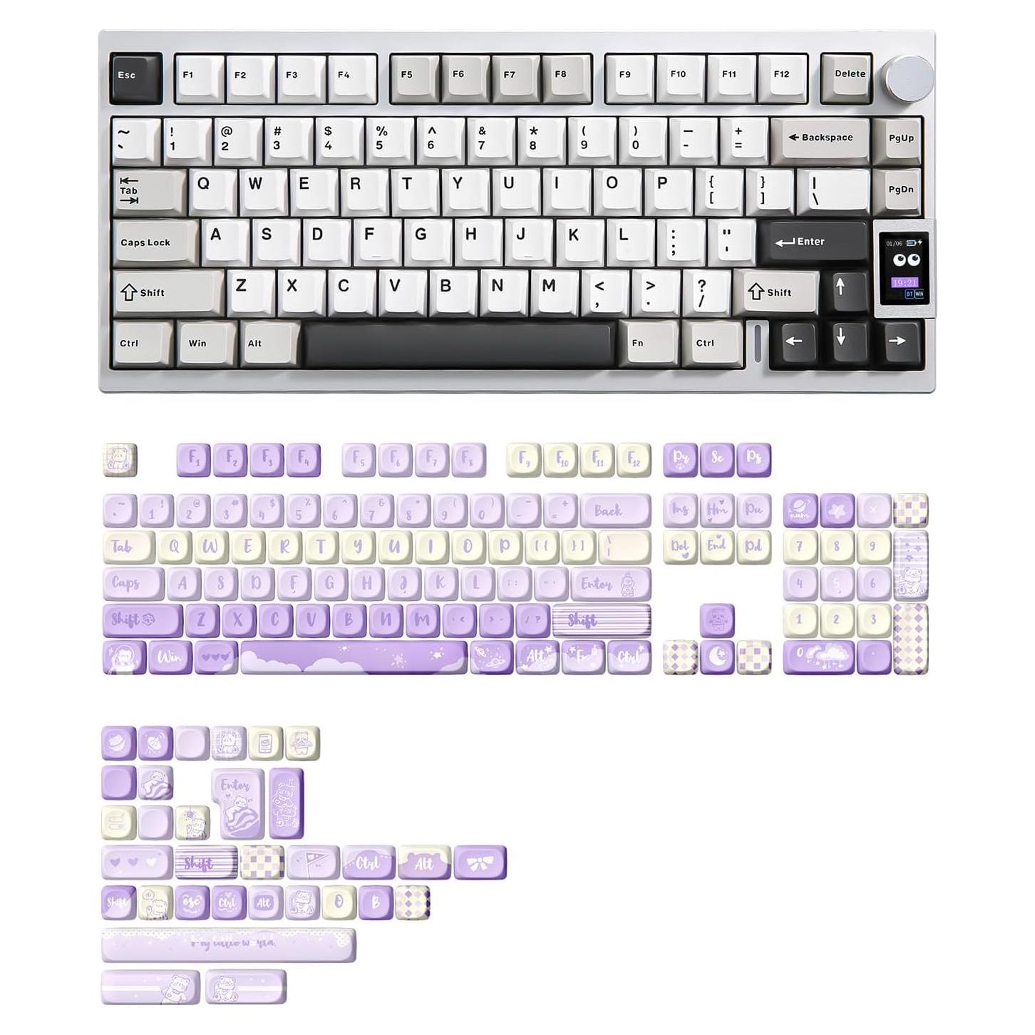 Teclado Mecánico Inalámbrico YUNZII AL80 Plata 136 Teclas MOA