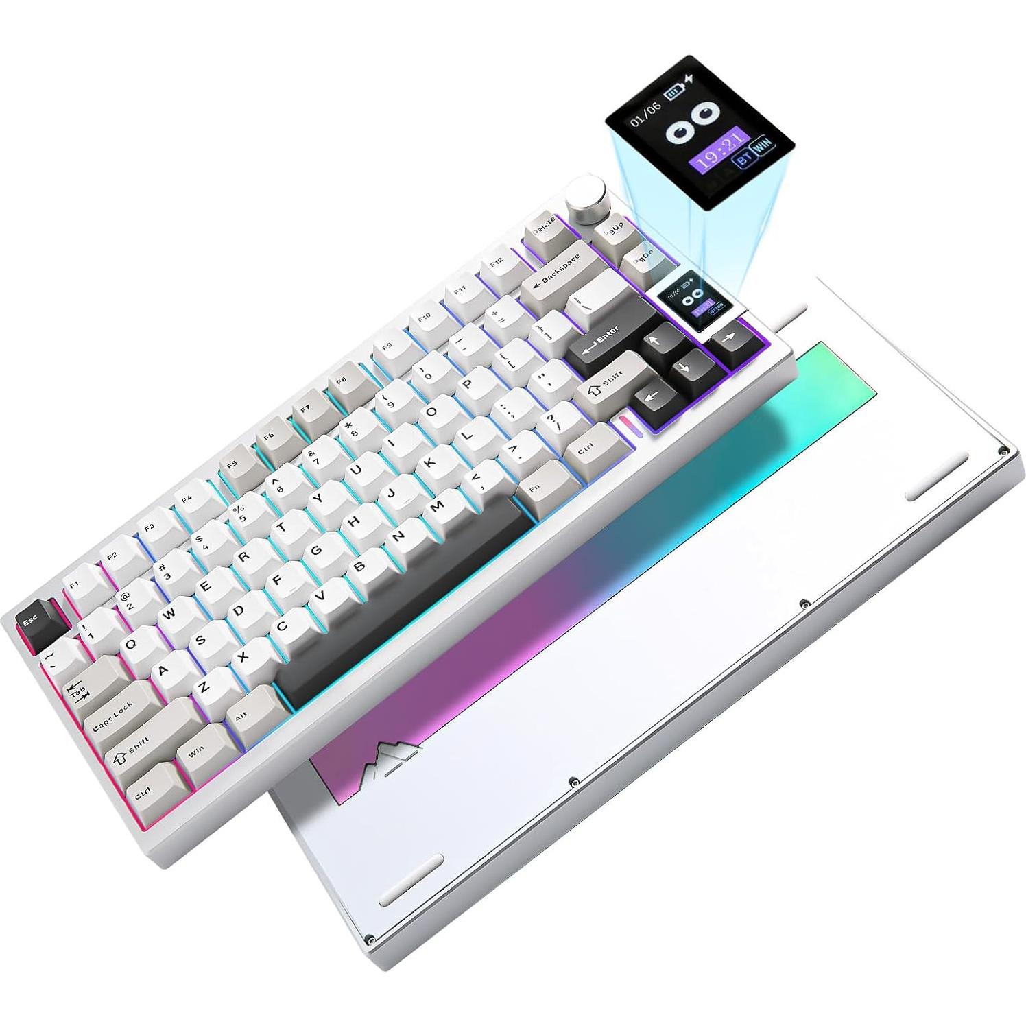 Teclado Mecánico Inalámbrico YUNZII AL80 Plata 136 Teclas MOA