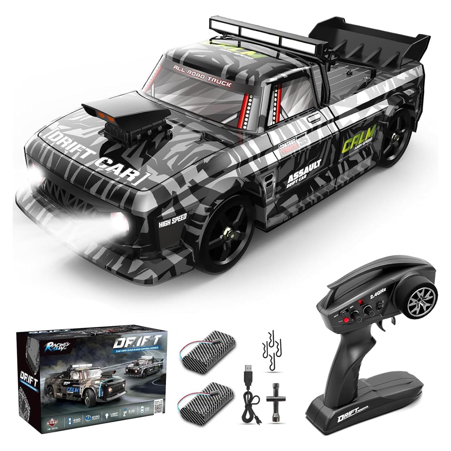Coche RC Drift Hylukon 1:12 4WD 30 km/h con Luces LED