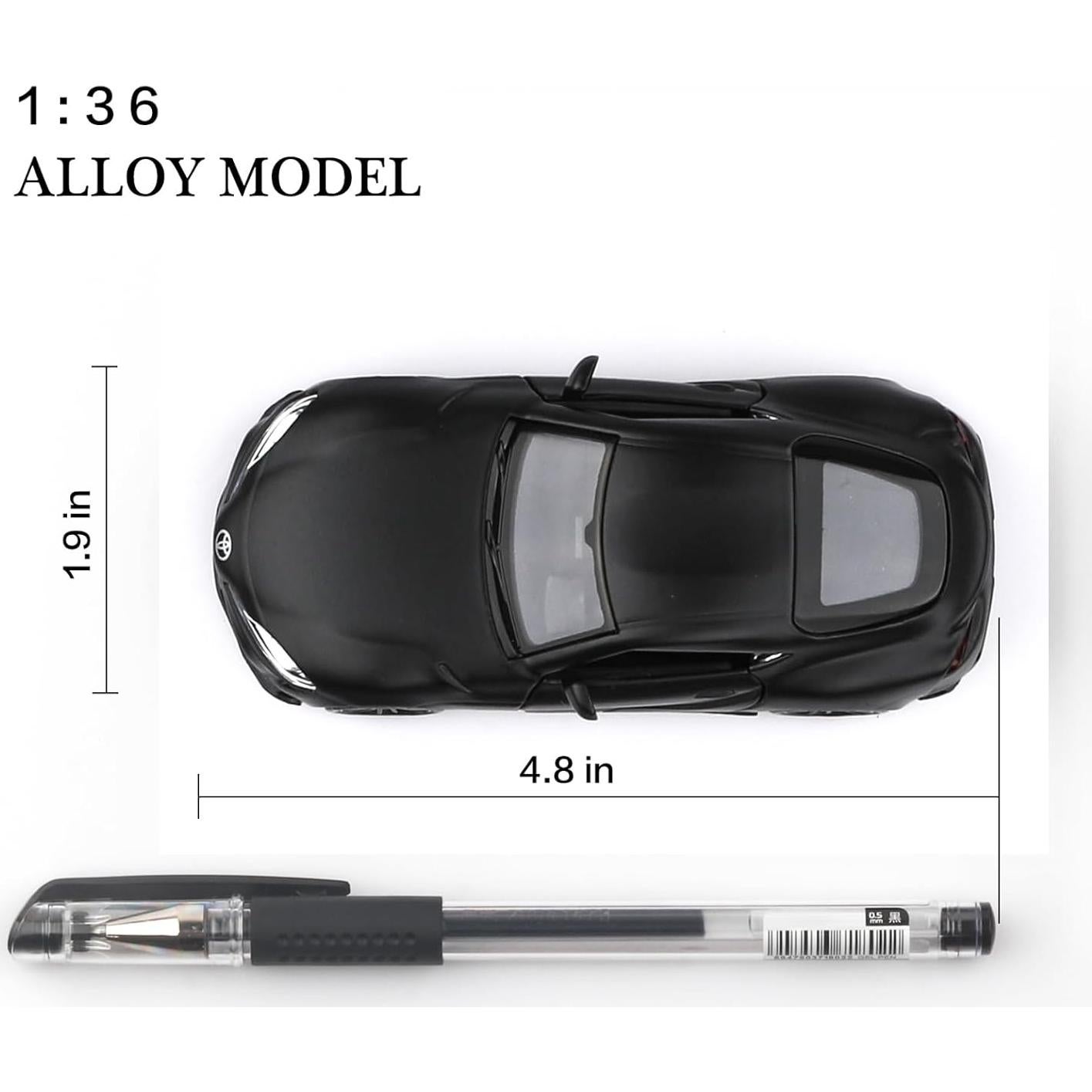 Coche de Juguete Die-Cast Toyota Supra 2020 Negro 1/36