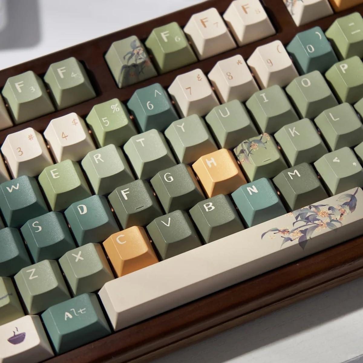 Juego de Teclas PBT Verde 152 Teclas Cherry MX Sumgsn