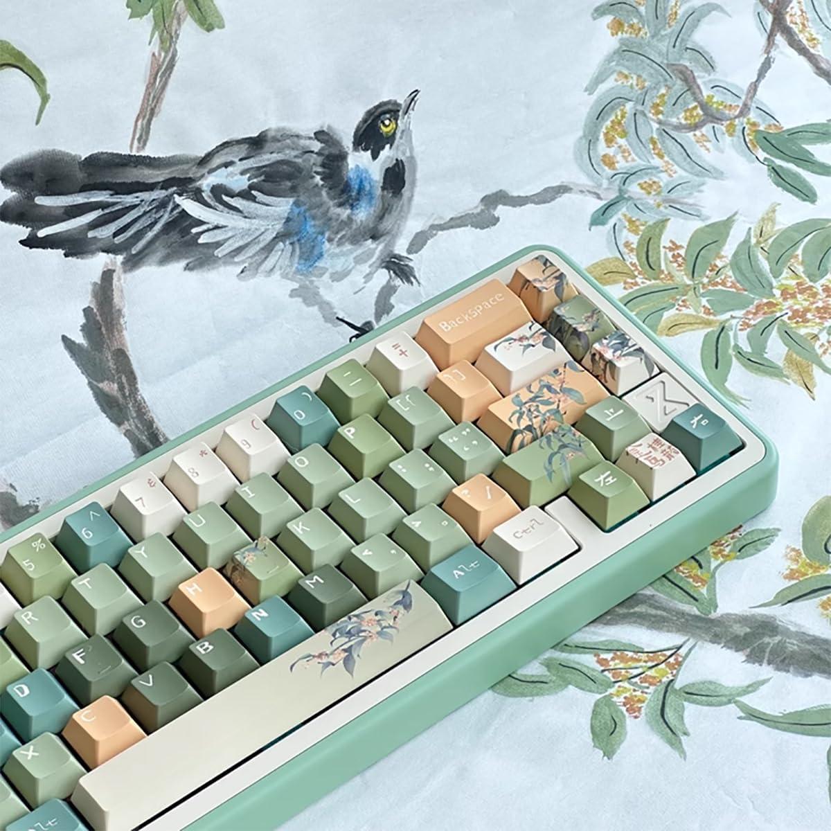 Juego de Teclas PBT Verde 152 Teclas Cherry MX Sumgsn