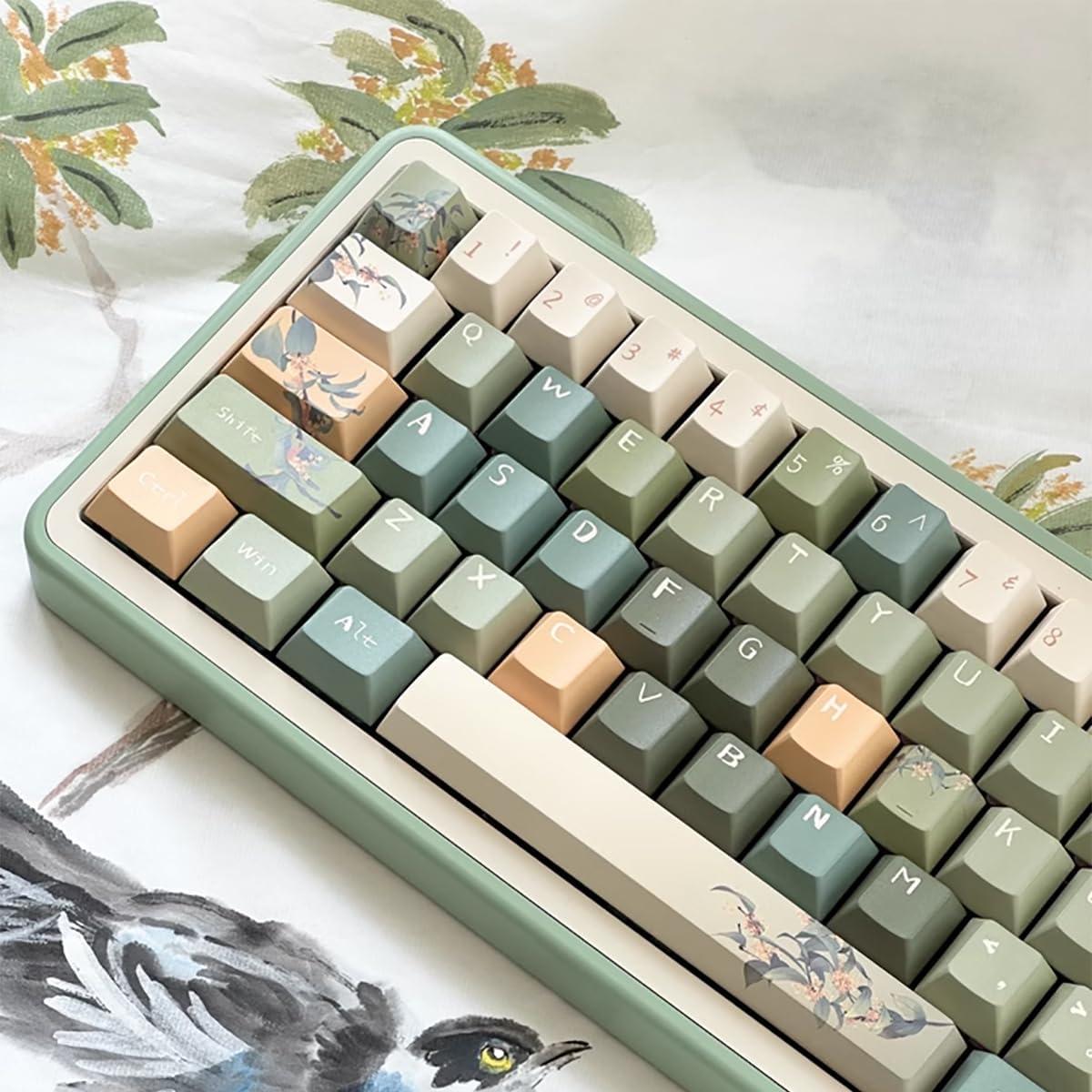 Juego de Teclas PBT Verde 152 Teclas Cherry MX Sumgsn
