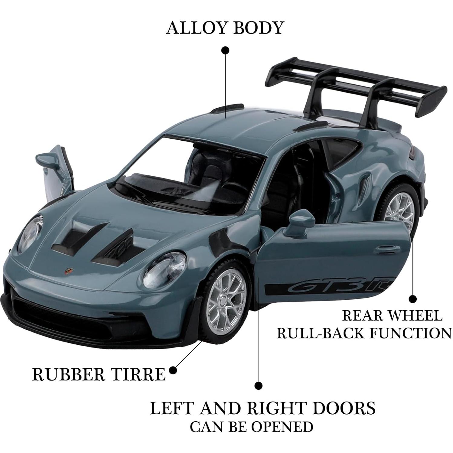 Modelo de coche de fundición Porsche 911 a escala 1/36 - TOKAXI