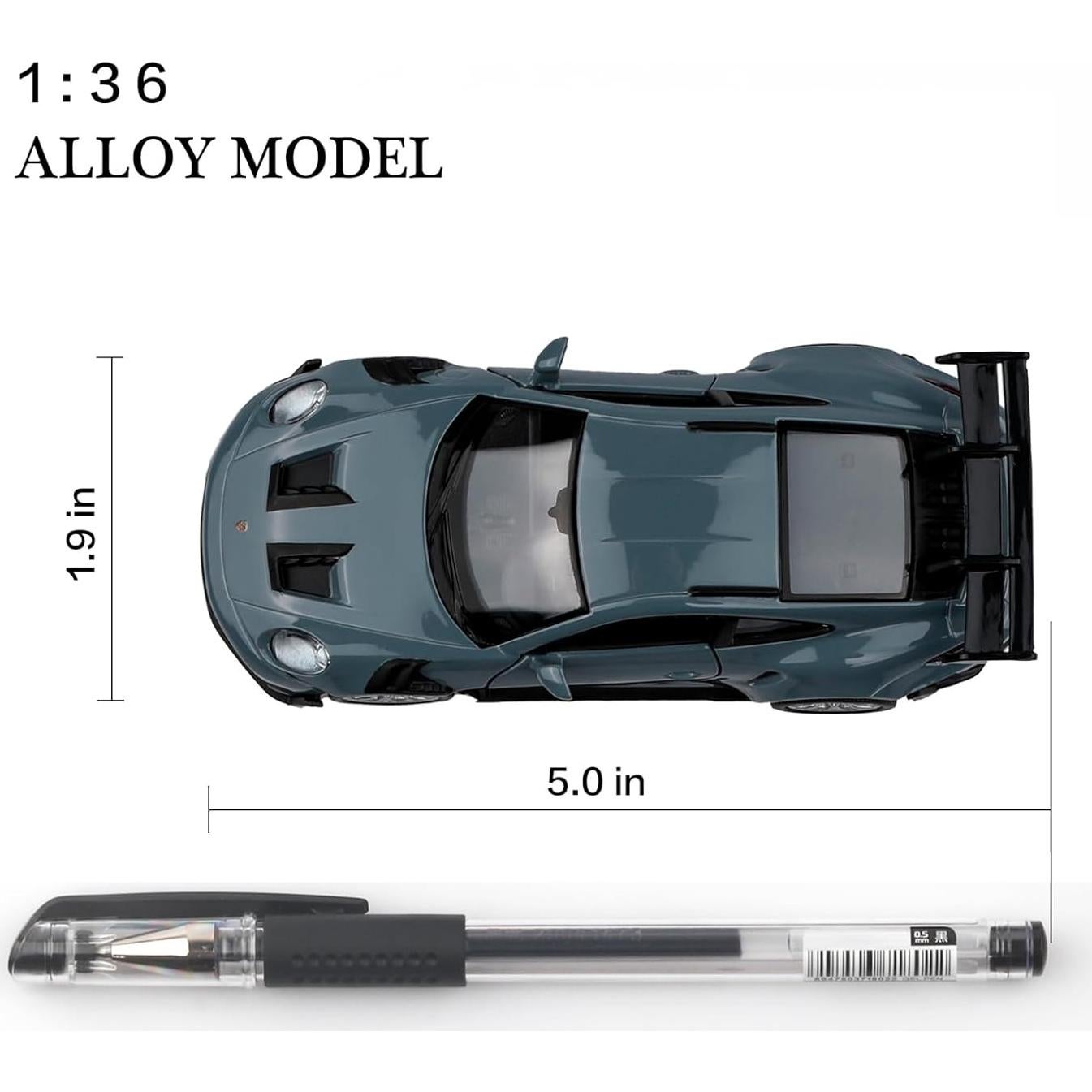 Modelo de coche de fundición Porsche 911 a escala 1/36 - TOKAXI