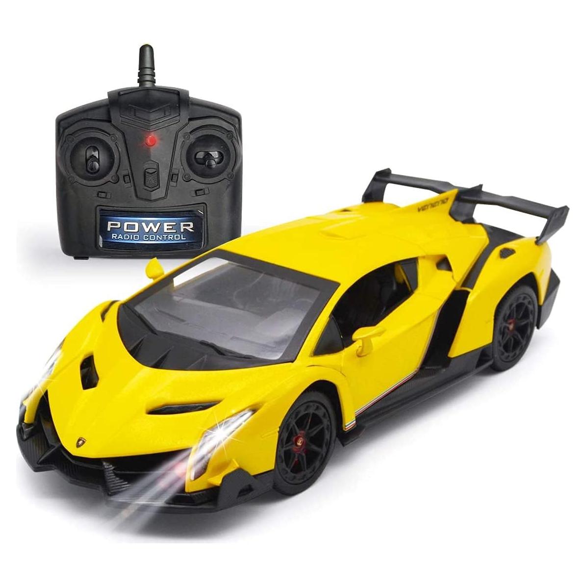 Coche RC Lamborghini Veneno 1/24 FMT Amarillo Control Remoto