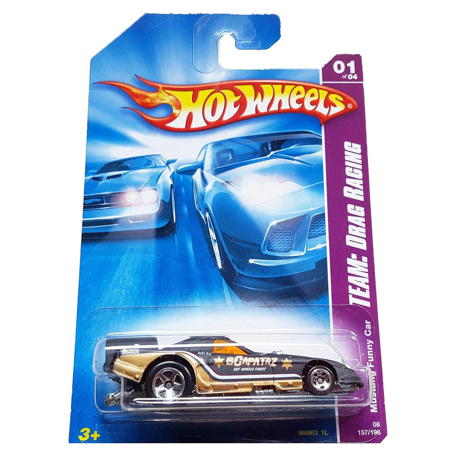 Coche de Carreras Drag Mustang Funny Car Hot Wheels 1:64