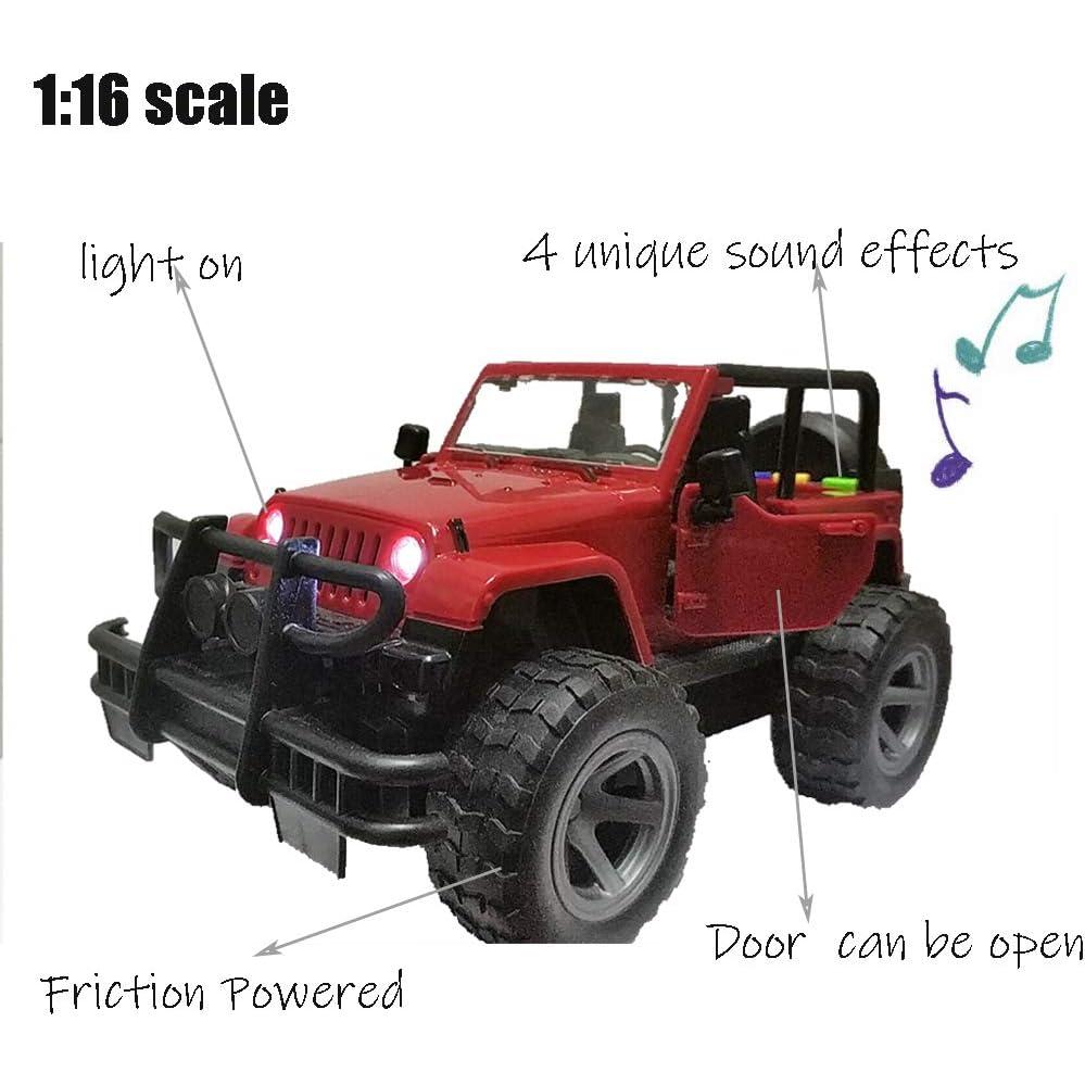 Coche Militar Todo Terreno a Fricción YesToys 22 cm con Luces y Sonidos