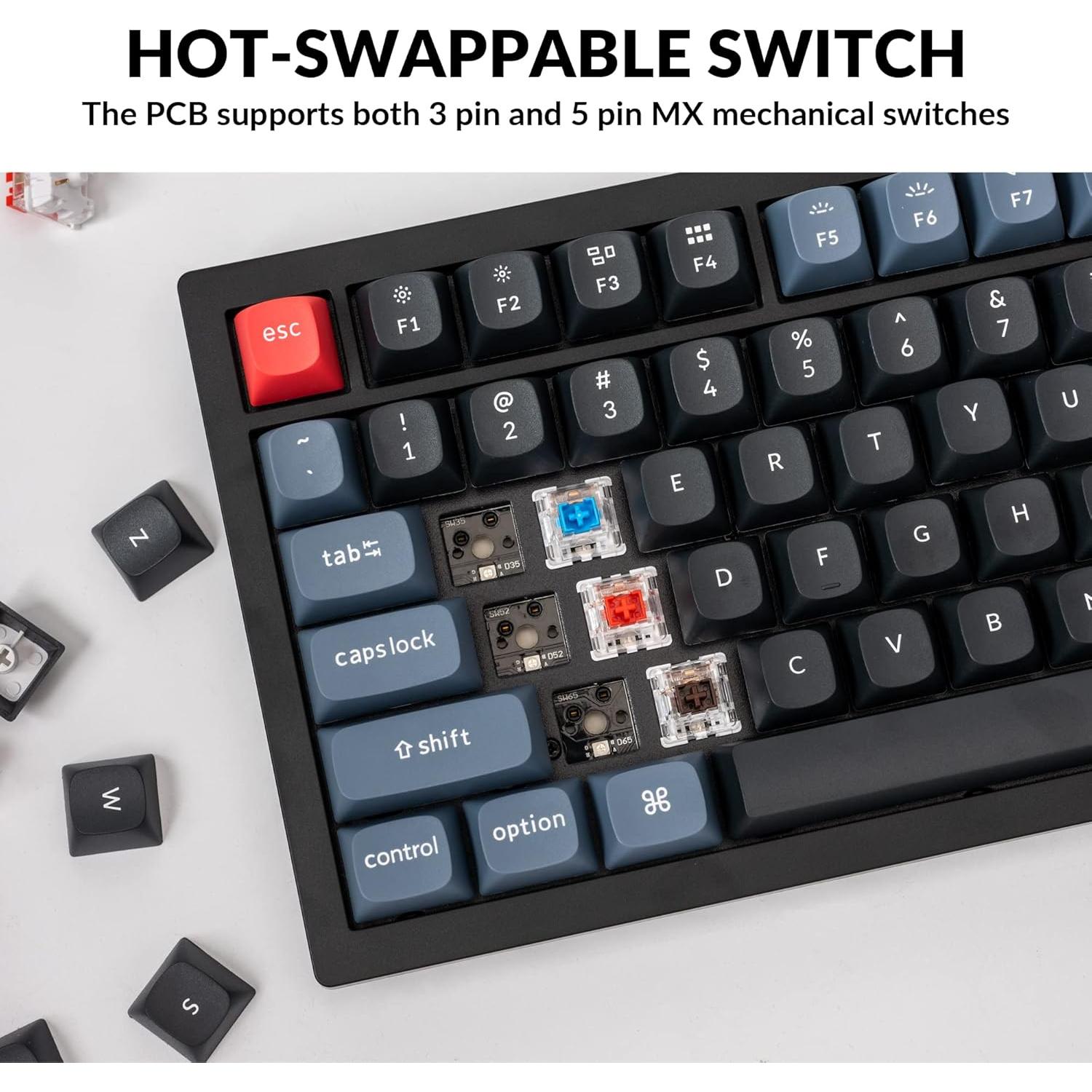 Teclado Mecánico Keychron V3 TKL Personalizable QMK/VIA